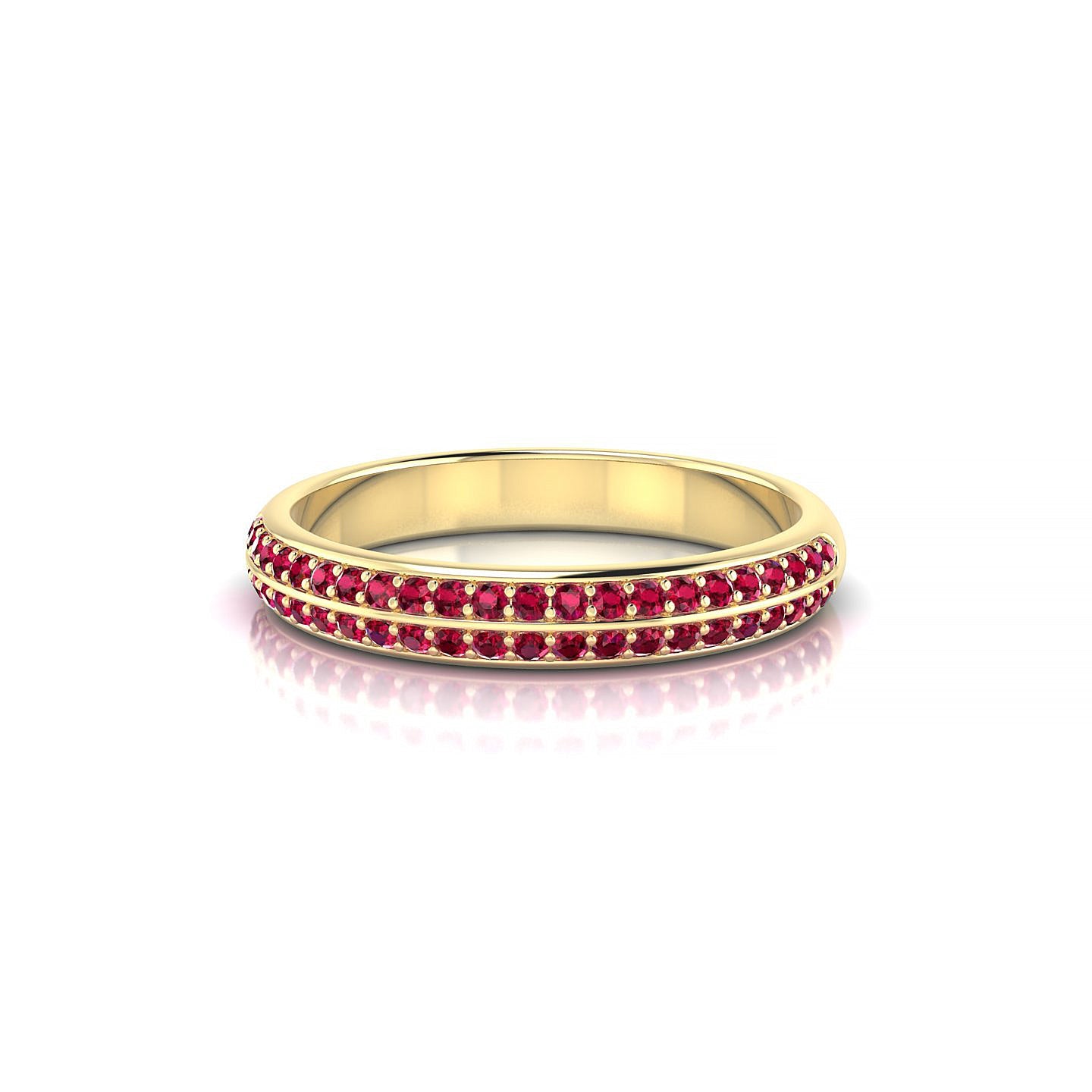 Fascination | 18k Yellow Gold 1.1 mm Round Ruby Ring