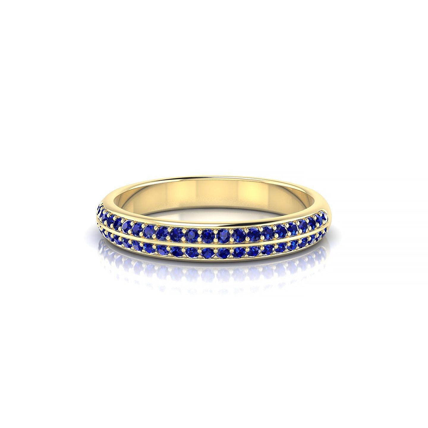 Fascination | 18k Yellow Gold 1.1 mm Round Sapphire Ring