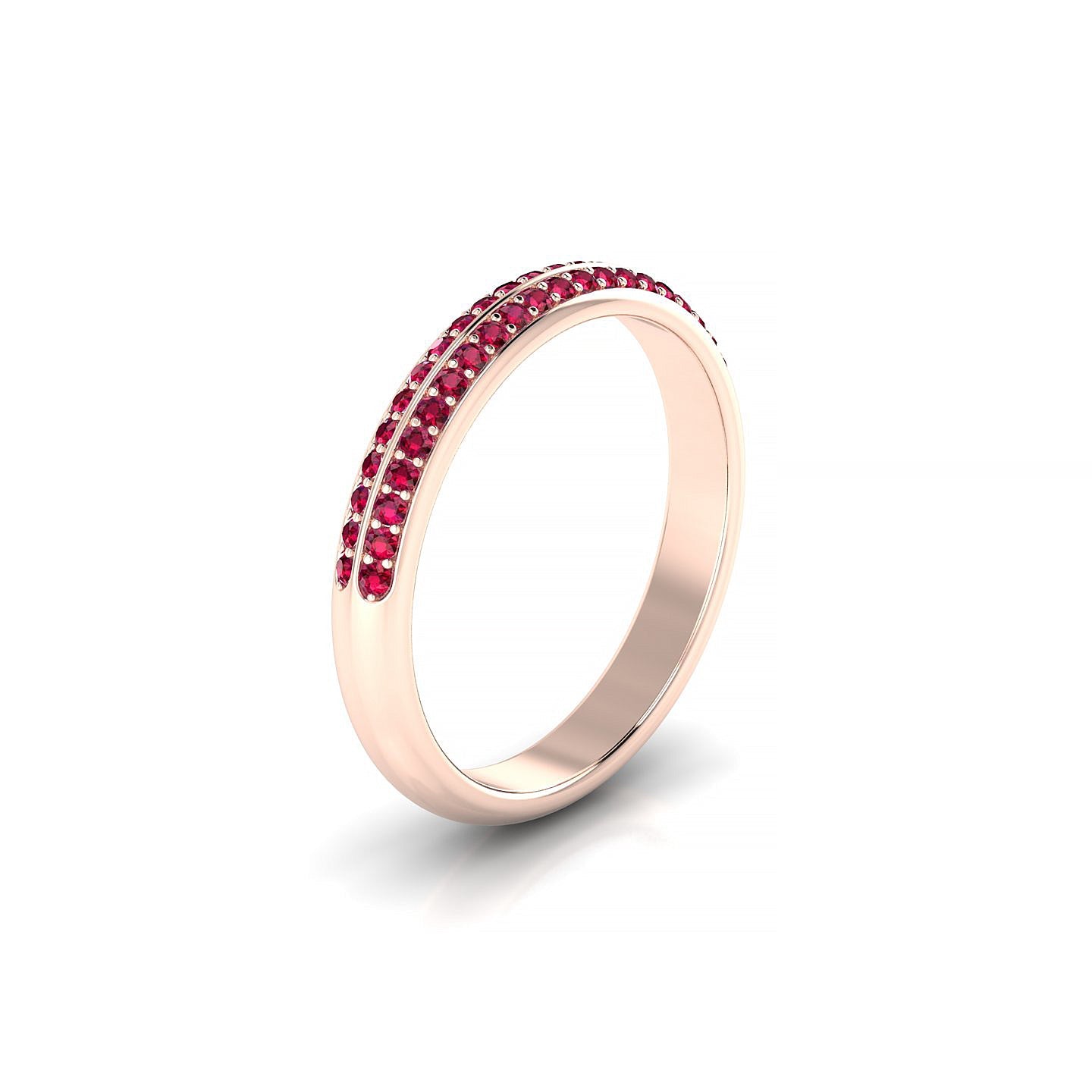 Fascination | 18k Rose Gold 1.1 mm Round Ruby Ring