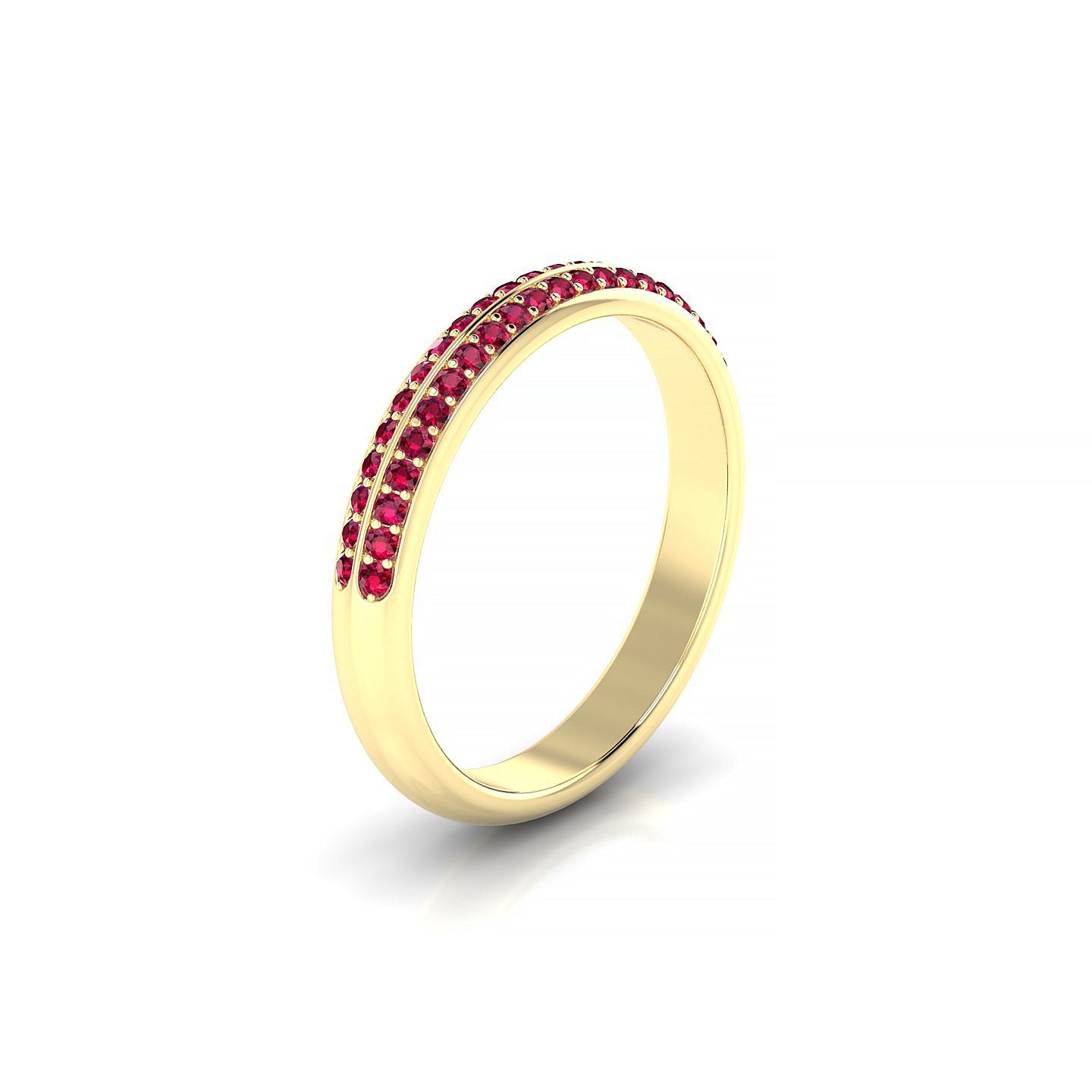 Fascination | 18k Yellow Gold 1.1 mm Round Ruby Ring