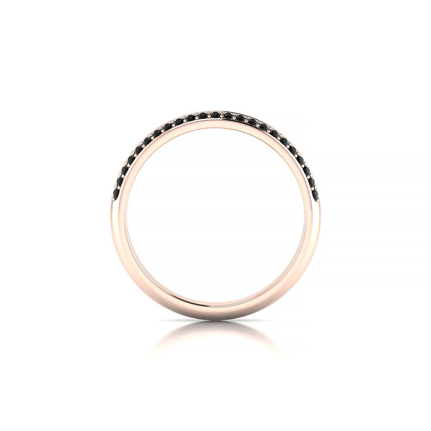 Fascination | 18k Rose Gold 1.1 mm Round Black Diamond Ring