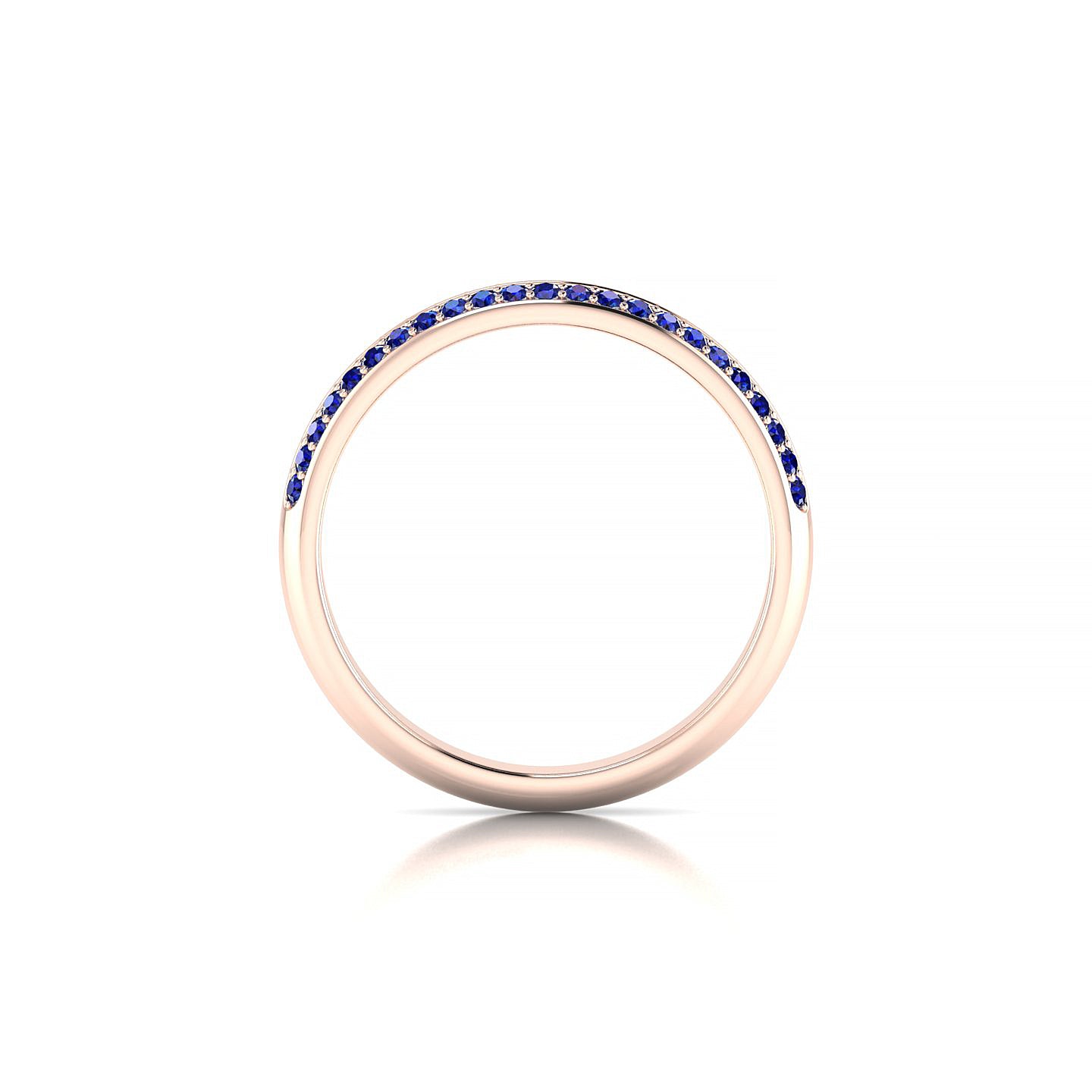 Fascination | 18k Rose Gold 1.1 mm Round Sapphire Ring