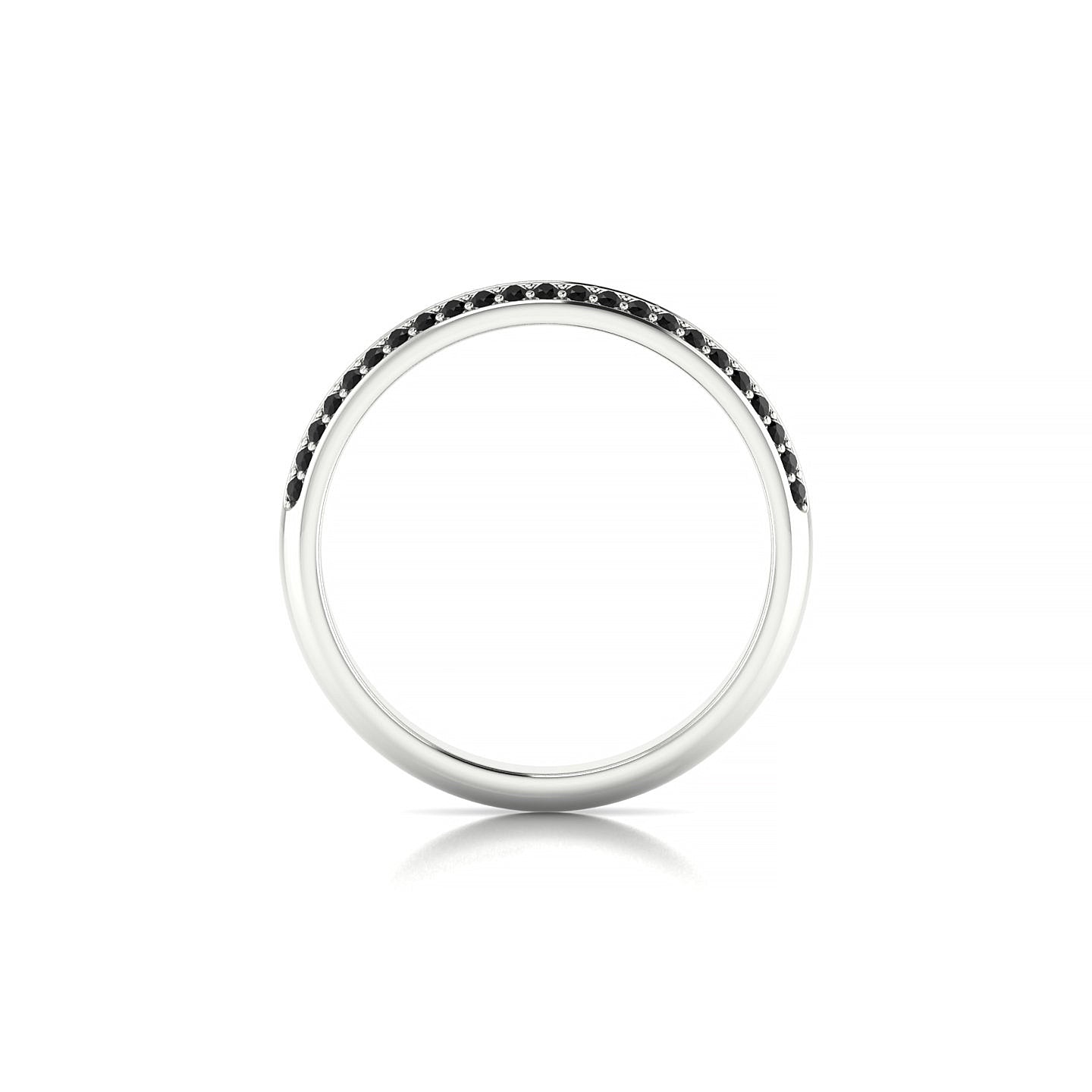 Fascination | 18k White Gold 1.1 mm Round Black Diamond Ring