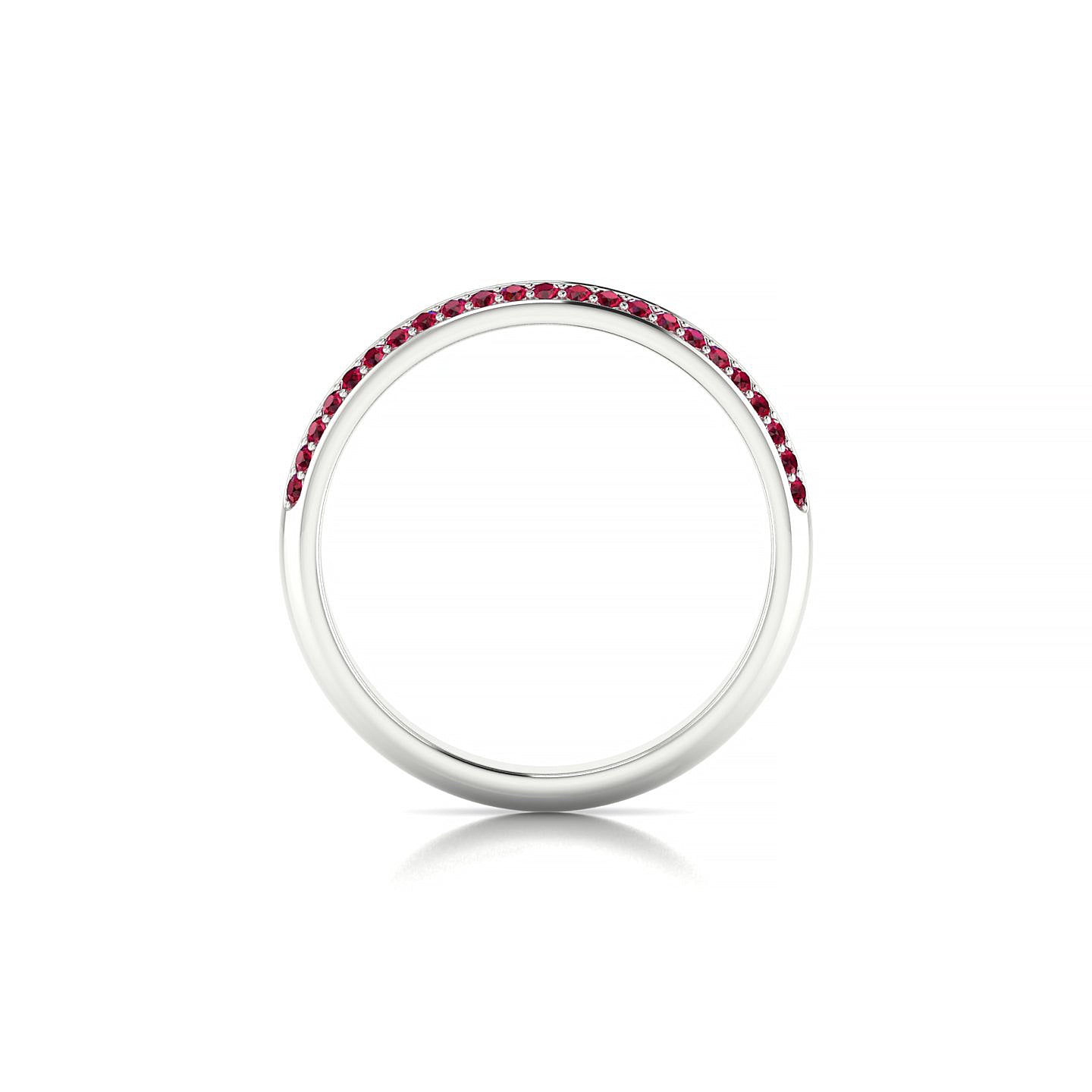 Fascination | 18k White Gold 1.1 mm Round Ruby Ring
