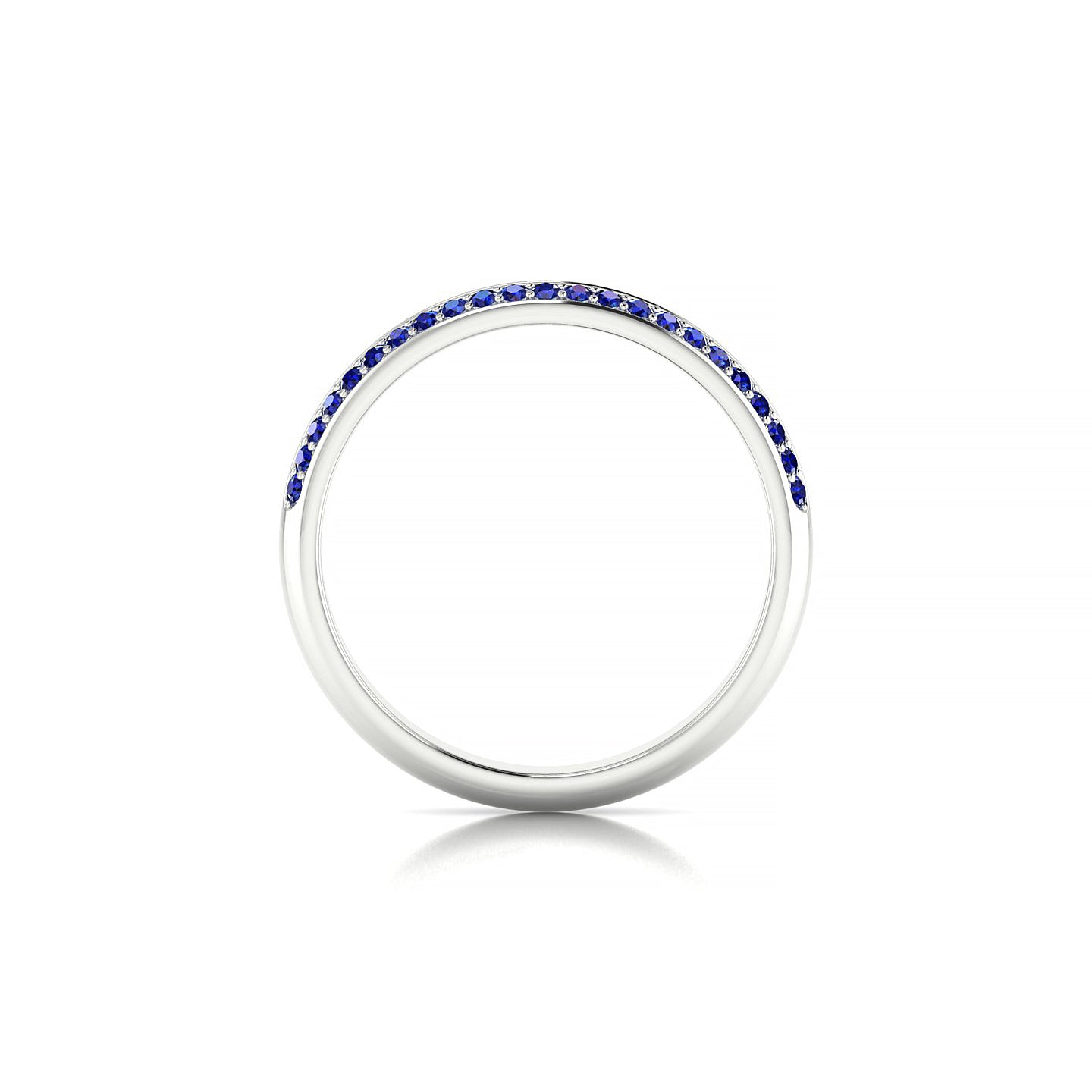 Fascination | 18k White Gold 1.1 mm Round Sapphire Ring