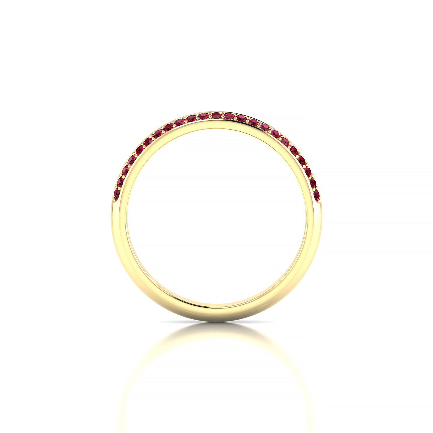 Fascination | 18k Yellow Gold 1.1 mm Round Ruby Ring