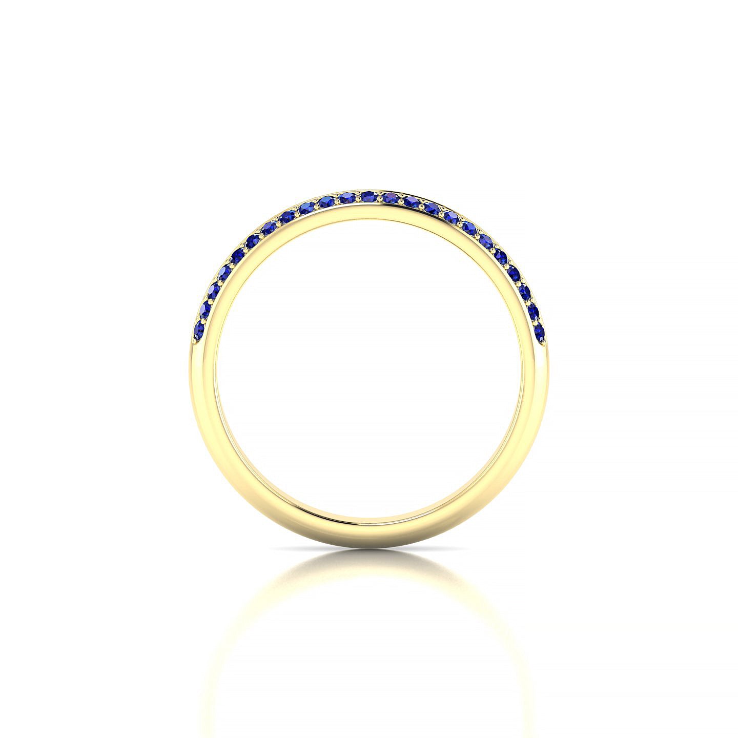 Fascination | 18k Yellow Gold 1.1 mm Round Sapphire Ring