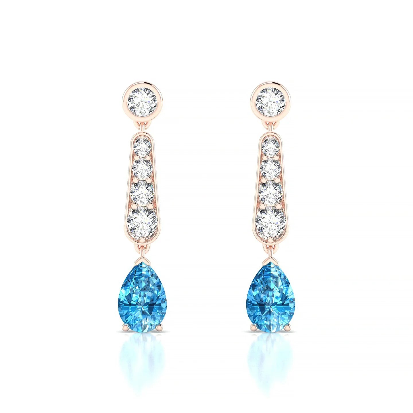 Favor | 18k Rose Gold 6 x 4 mm Pear Topaz Earrings