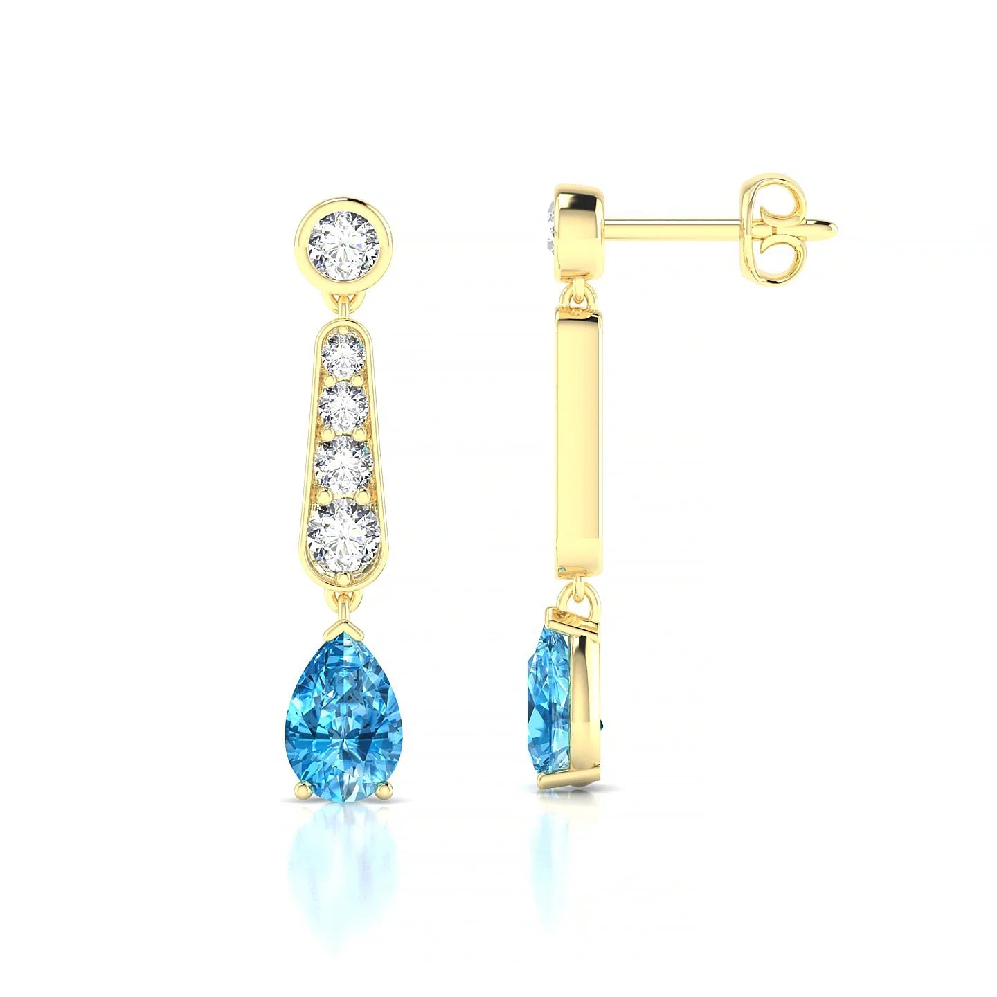 Favor | 18k Yellow Gold 6 x 4 mm Pear Topaz Earrings