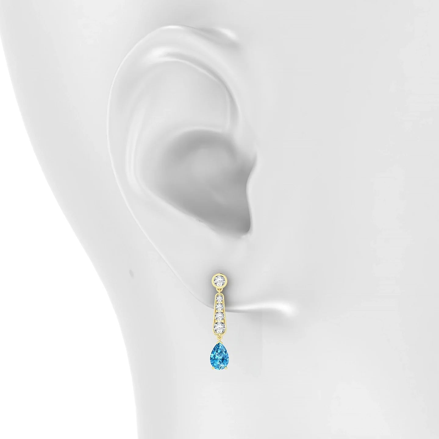 Favor | 18k Yellow Gold 6 x 4 mm Pear Topaz Earrings