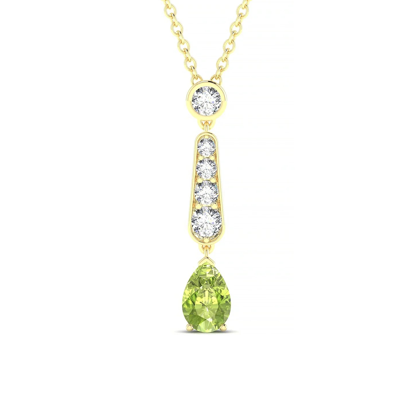 Favor | 18k Yellow Gold 6 x 4 mm Pear Peridot Pendant