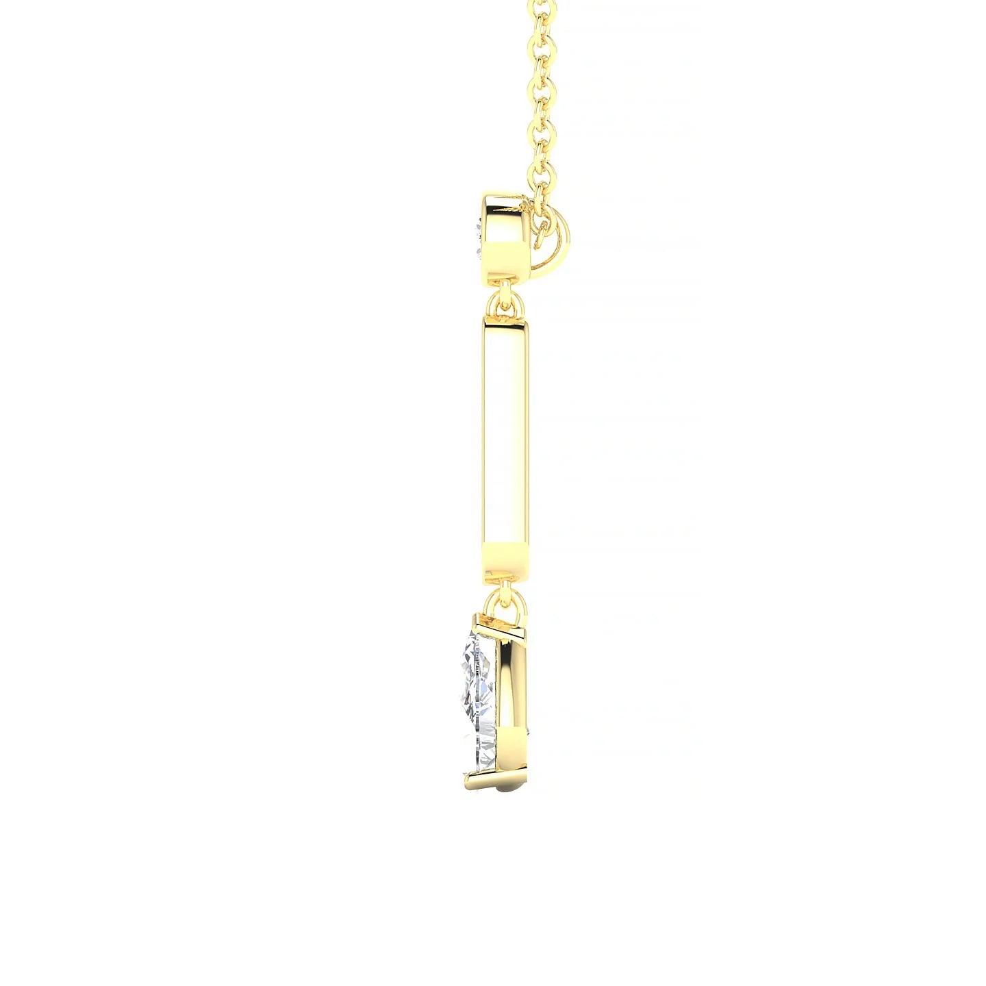 Favor | 18k Yellow Gold 6 x 4 mm Pear Diamond Pendant