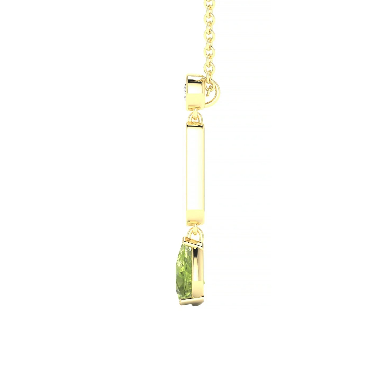 Favor | 18k Yellow Gold 6 x 4 mm Pear Peridot Pendant