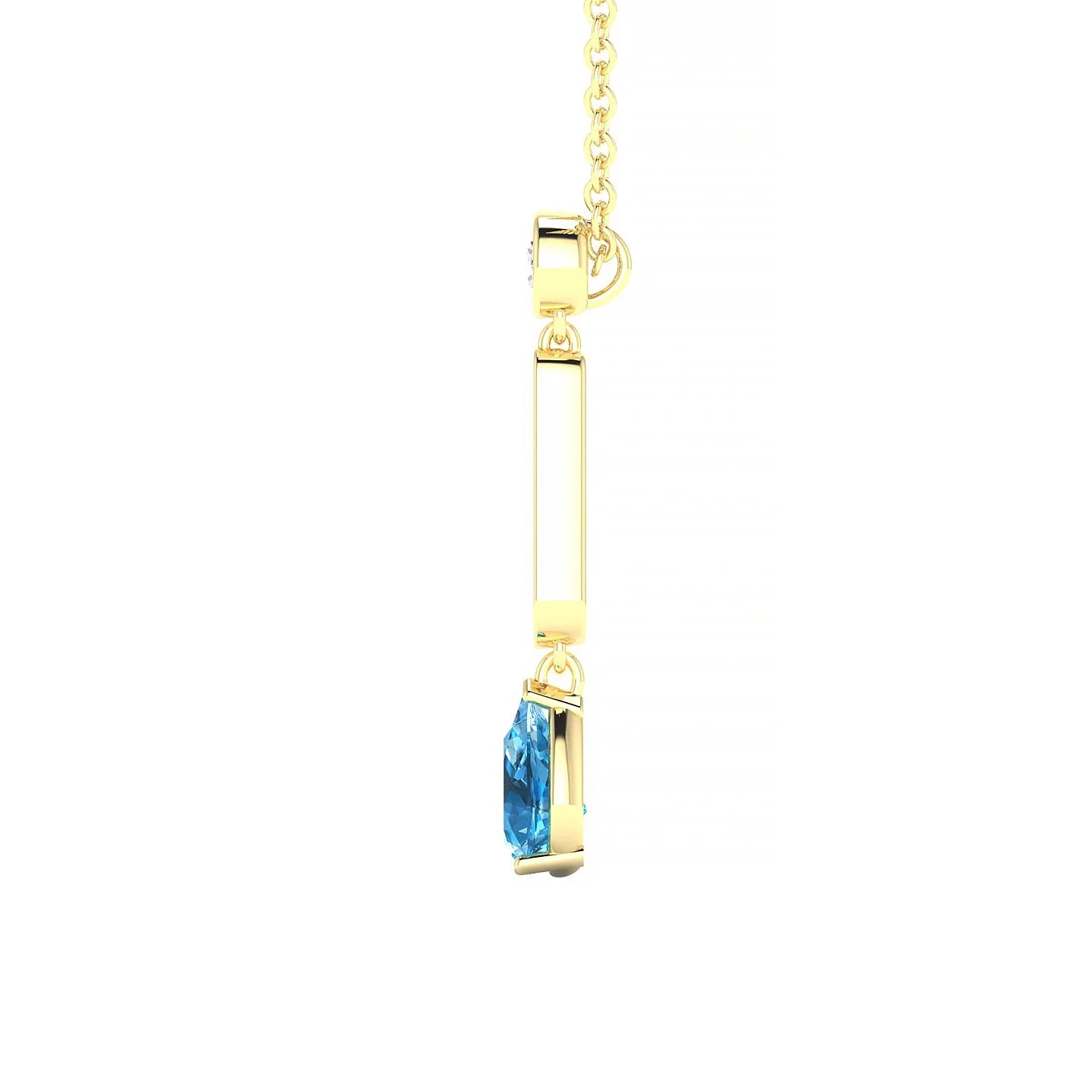 Favor | 18k Yellow Gold 6 x 4 mm Pear Topaz Pendant