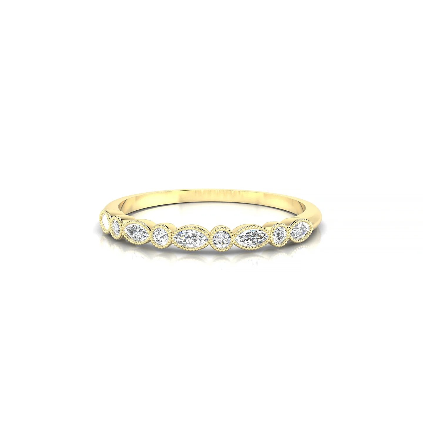 Finesse | 18k Yellow Gold 3 x 1.5 mm Marquise Diamond Ring