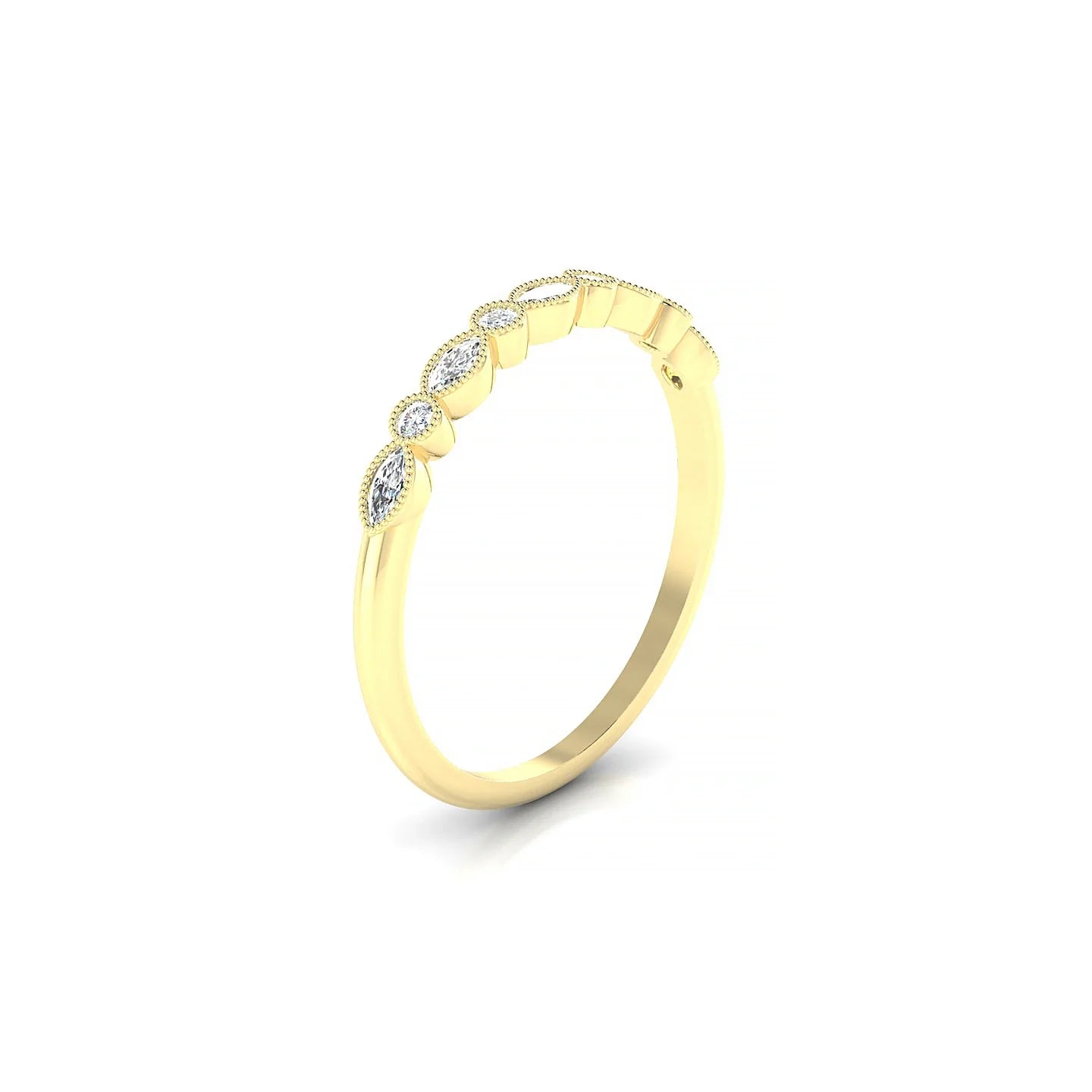Finesse | 18k Yellow Gold 3 x 1.5 mm Marquise Diamond Ring