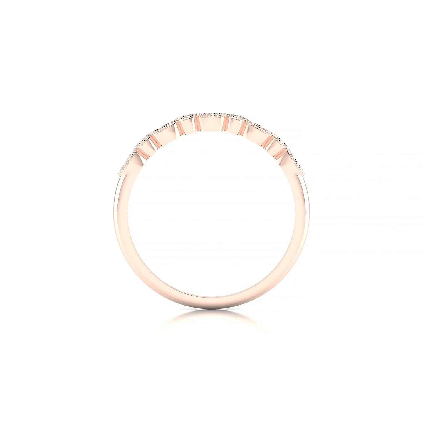 Finesse | 18k Rose Gold 3 x 1.5 mm Marquise Emerald Ring