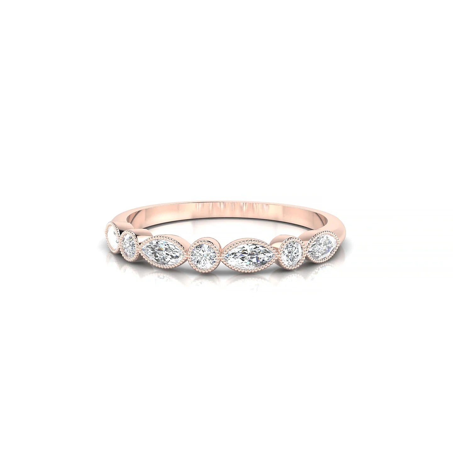 Finesse | 18k Rose Gold 4 x 2 mm Marquise Diamond Ring