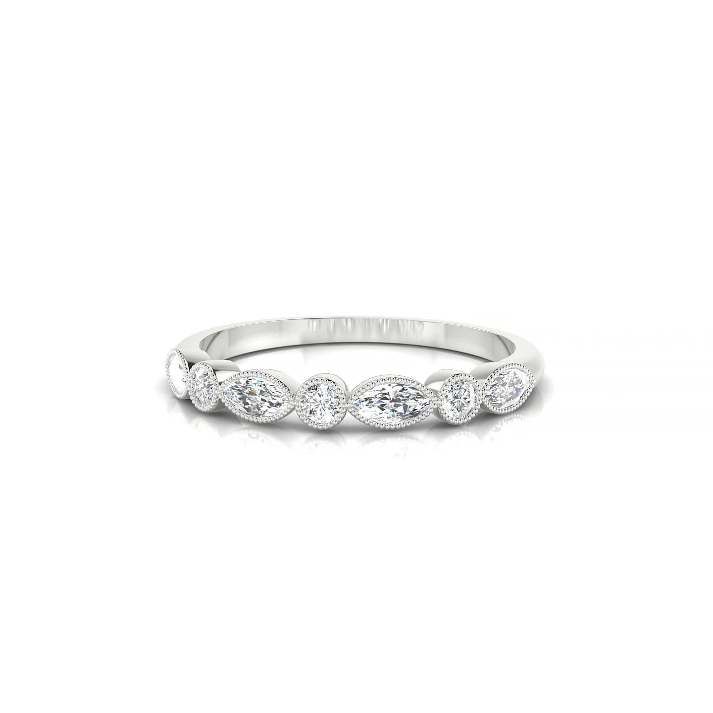 Finesse | 18k White Gold 4 x 2 mm Marquise Diamond Ring