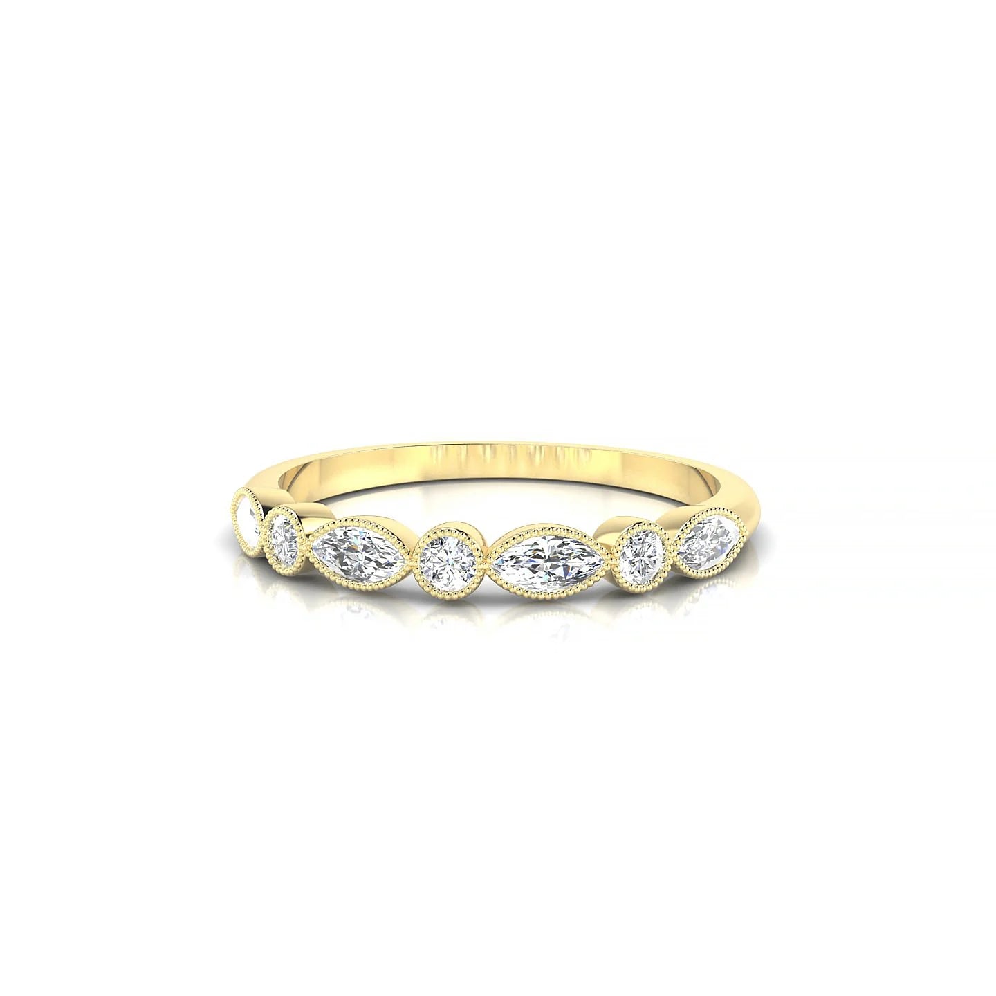Finesse | 18k Yellow Gold 4 x 2 mm Marquise Diamond Ring