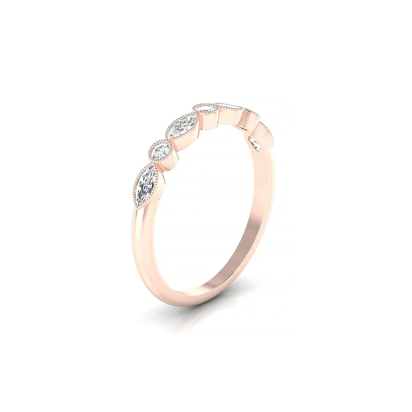 Finesse | 18k Rose Gold 4 x 2 mm Marquise Diamond Ring