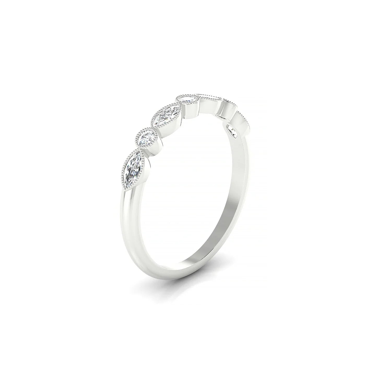 Finesse | 18k White Gold 4 x 2 mm Marquise Diamond Ring