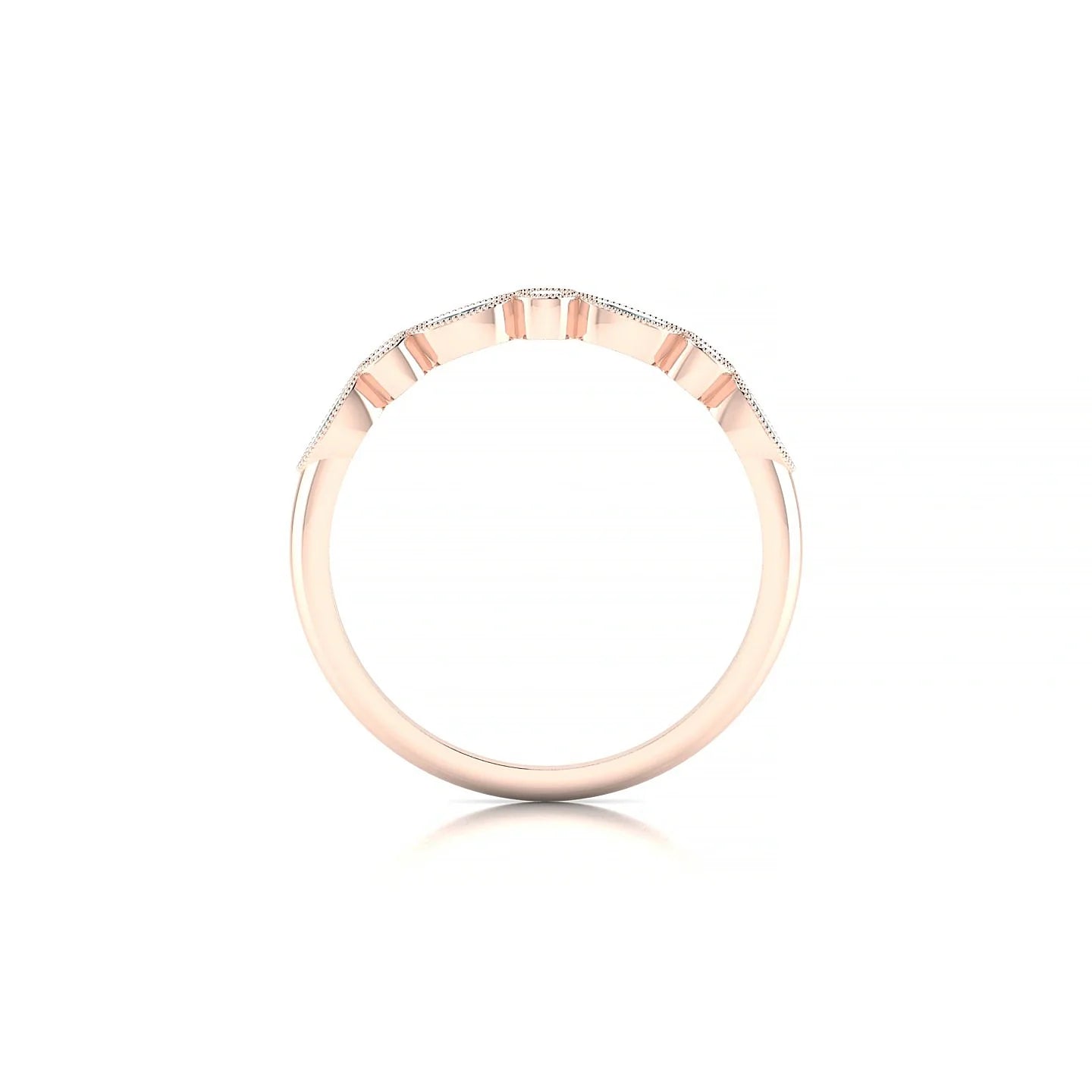 Finesse | 18k Rose Gold 4 x 2 mm Marquise Aquamarine Ring