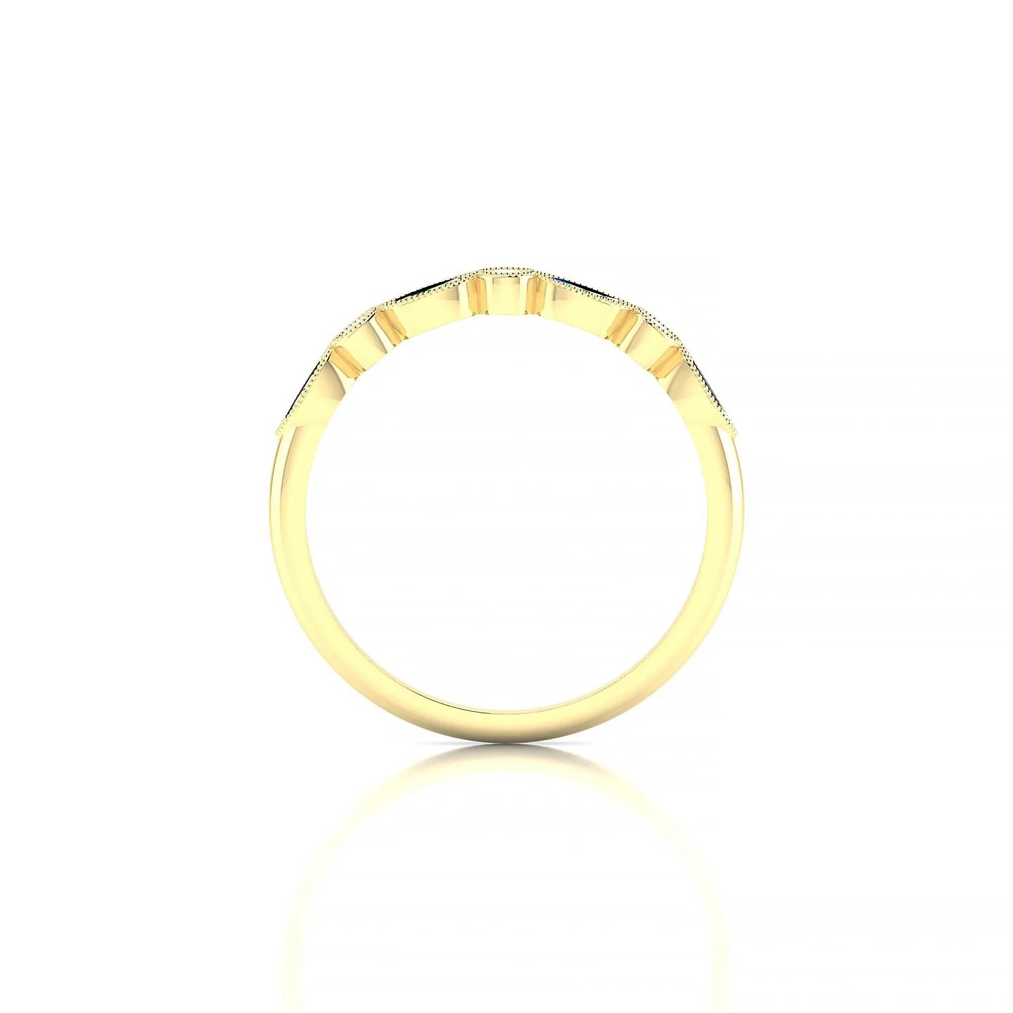 Finesse | 18k Yellow Gold 4 x 2 mm Marquise Emerald Ring