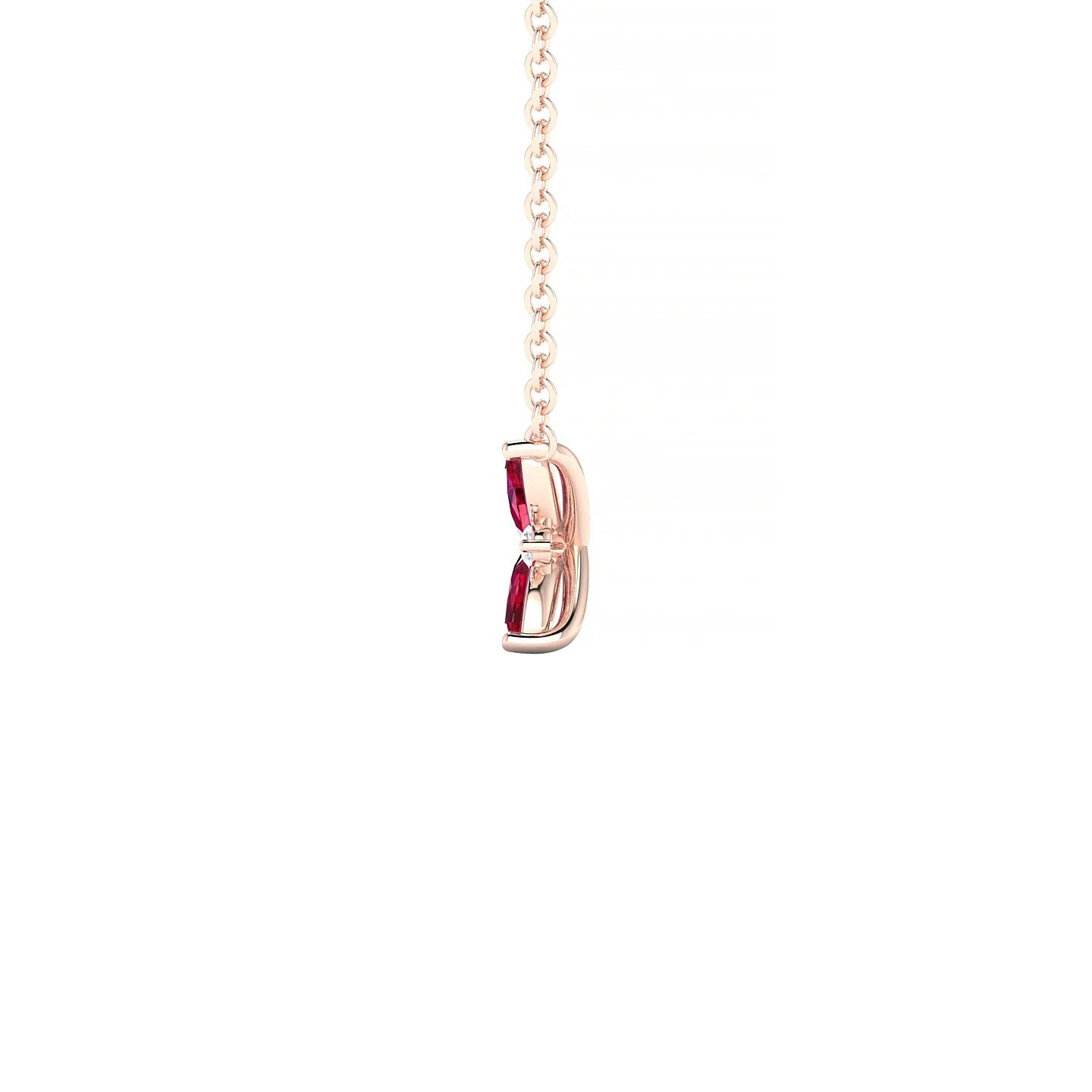 Flare | 18k Rose Gold 4 x 2 mm Marquise Ruby Pendant