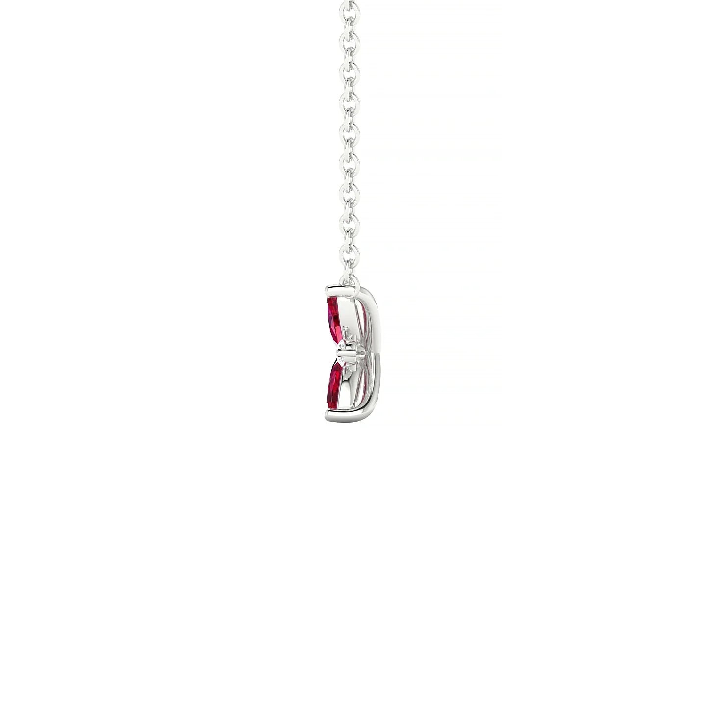 Flare | 18k White Gold 4 x 2 mm Marquise Ruby Pendant
