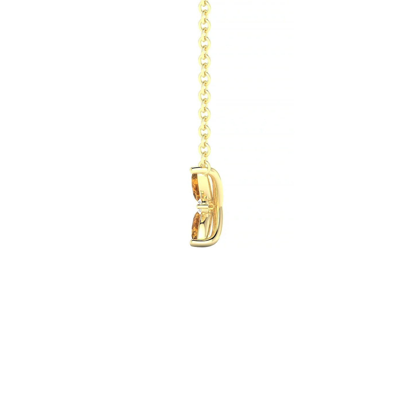 Flare | 18k Yellow Gold 4 x 2 mm Marquise Citrine Pendant