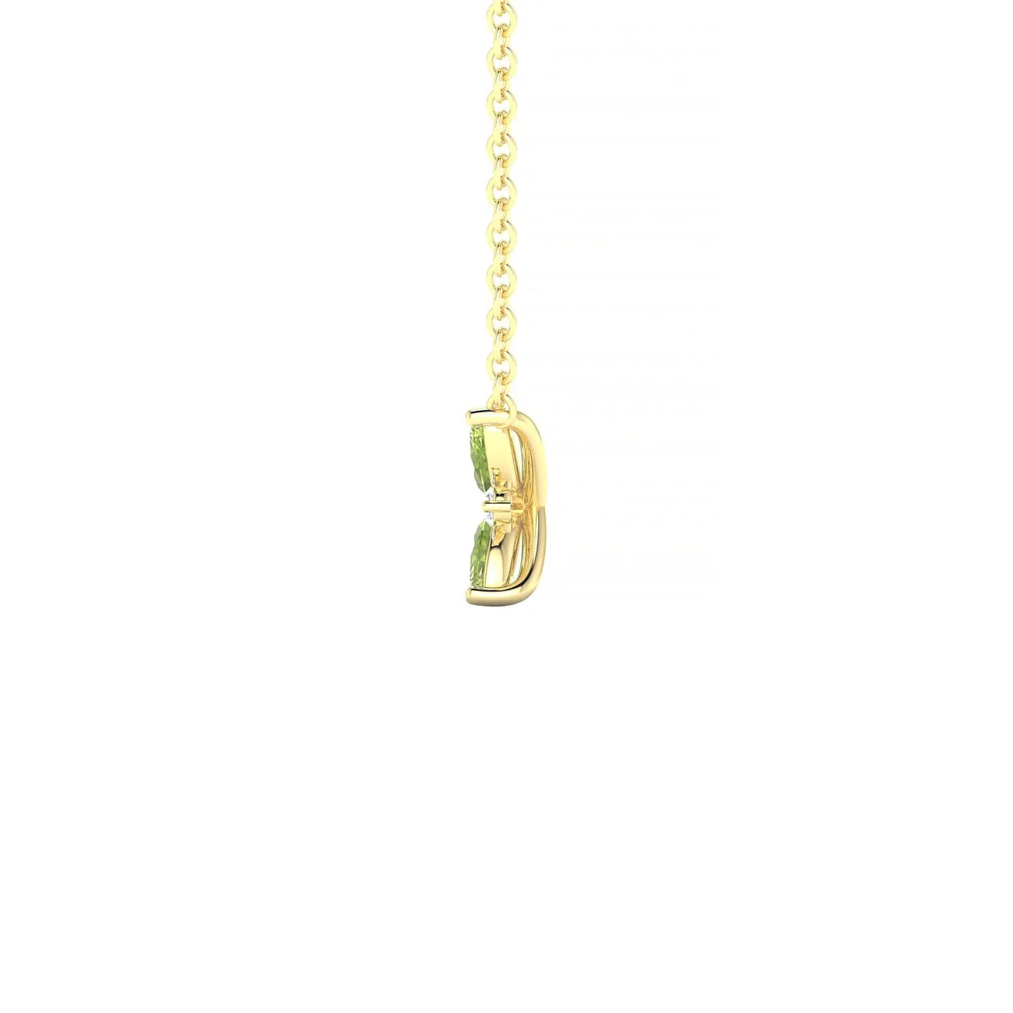 Flare | 18k Yellow Gold 4 x 2 mm Marquise Peridot Pendant