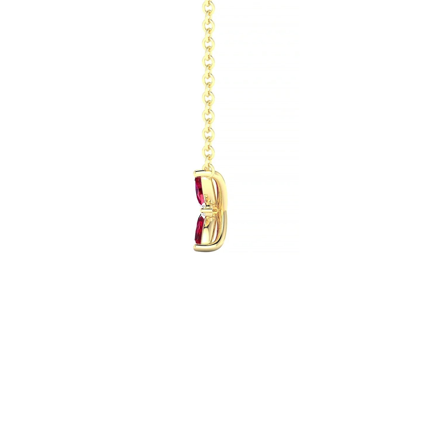 Flare | 18k Yellow Gold 4 x 2 mm Marquise Ruby Pendant