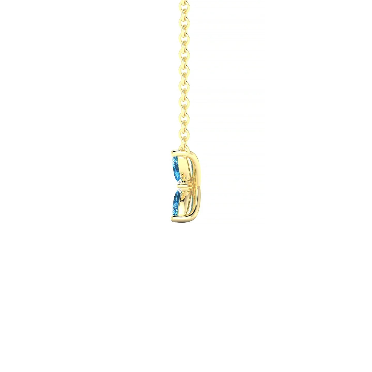 Flare | 18k Yellow Gold 4 x 2 mm Marquise Topaz Pendant