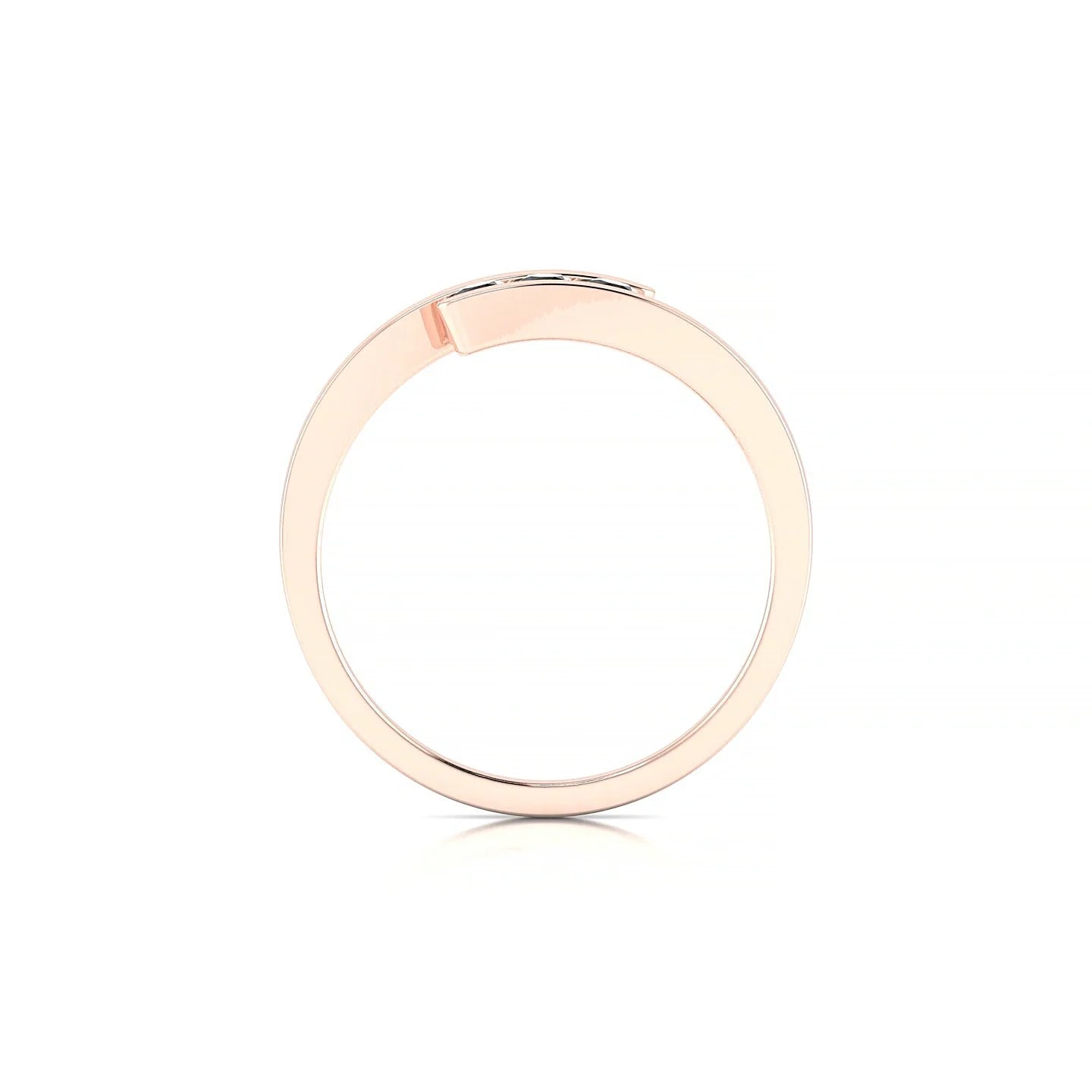 Flow | 18k Rose Gold 2.5 mm Round Black Diamond Ring