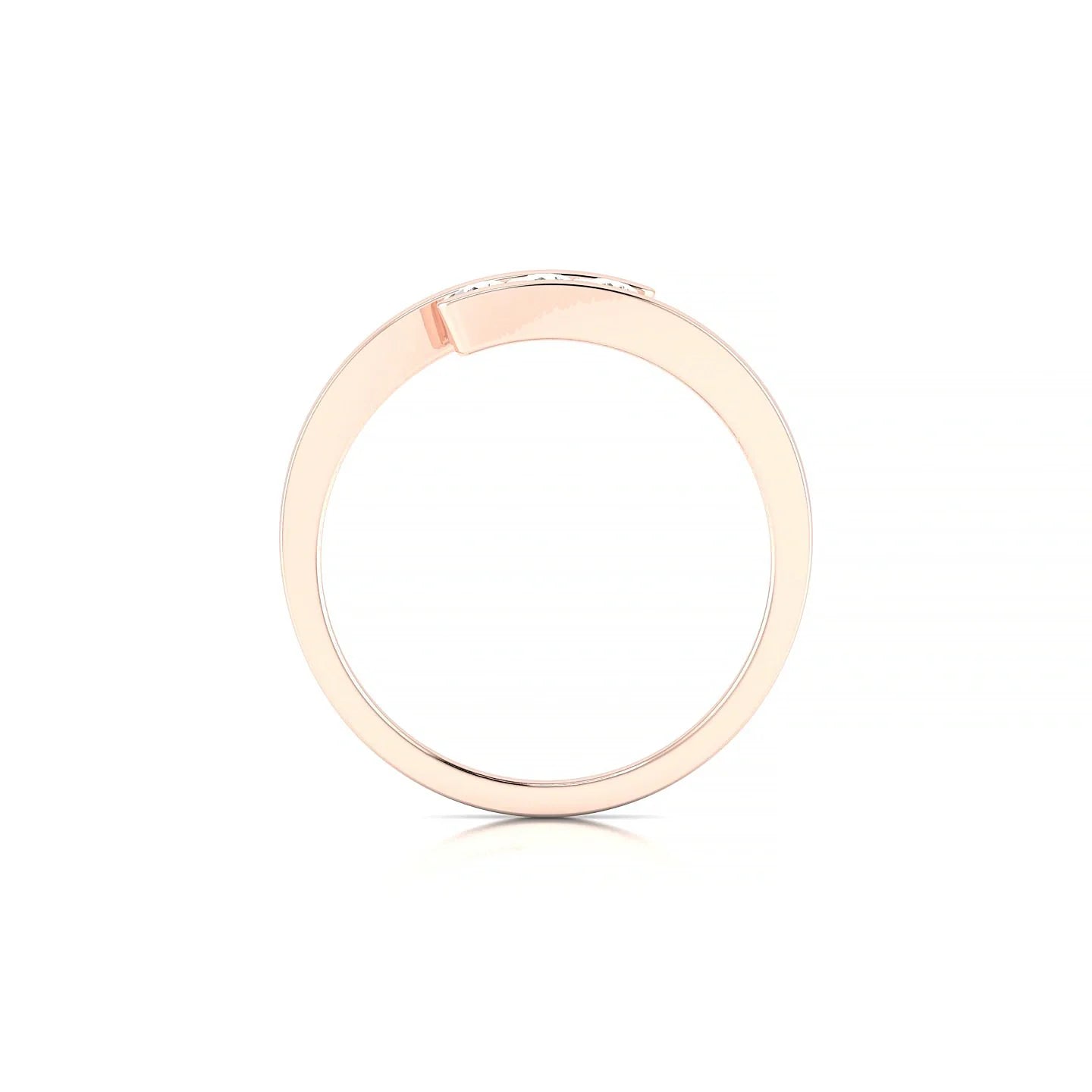 Flow | 18k Rose Gold 2.5 mm Round Diamond Ring