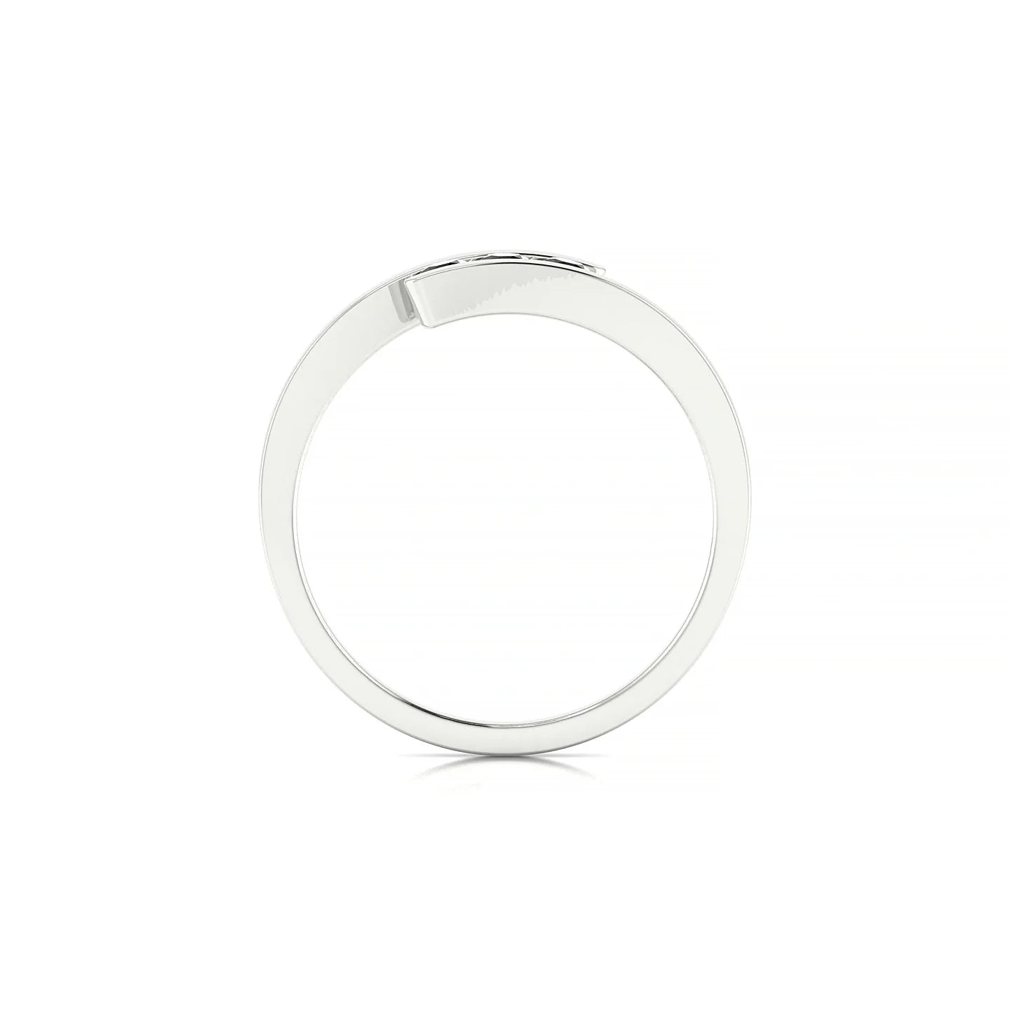 Flow | 18k White Gold 2.5 mm Round Black Diamond Ring