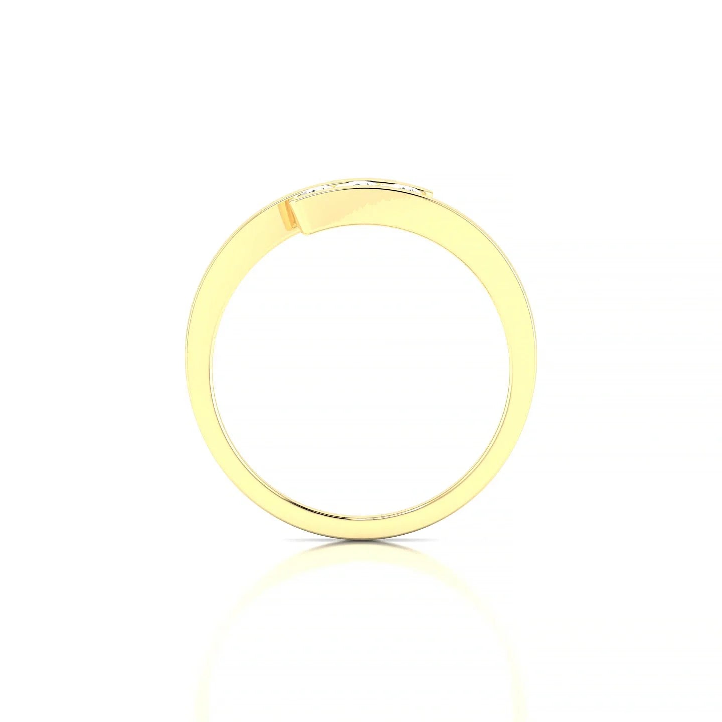 Flow | 18k Yellow Gold 2.5 mm Round Diamond Ring