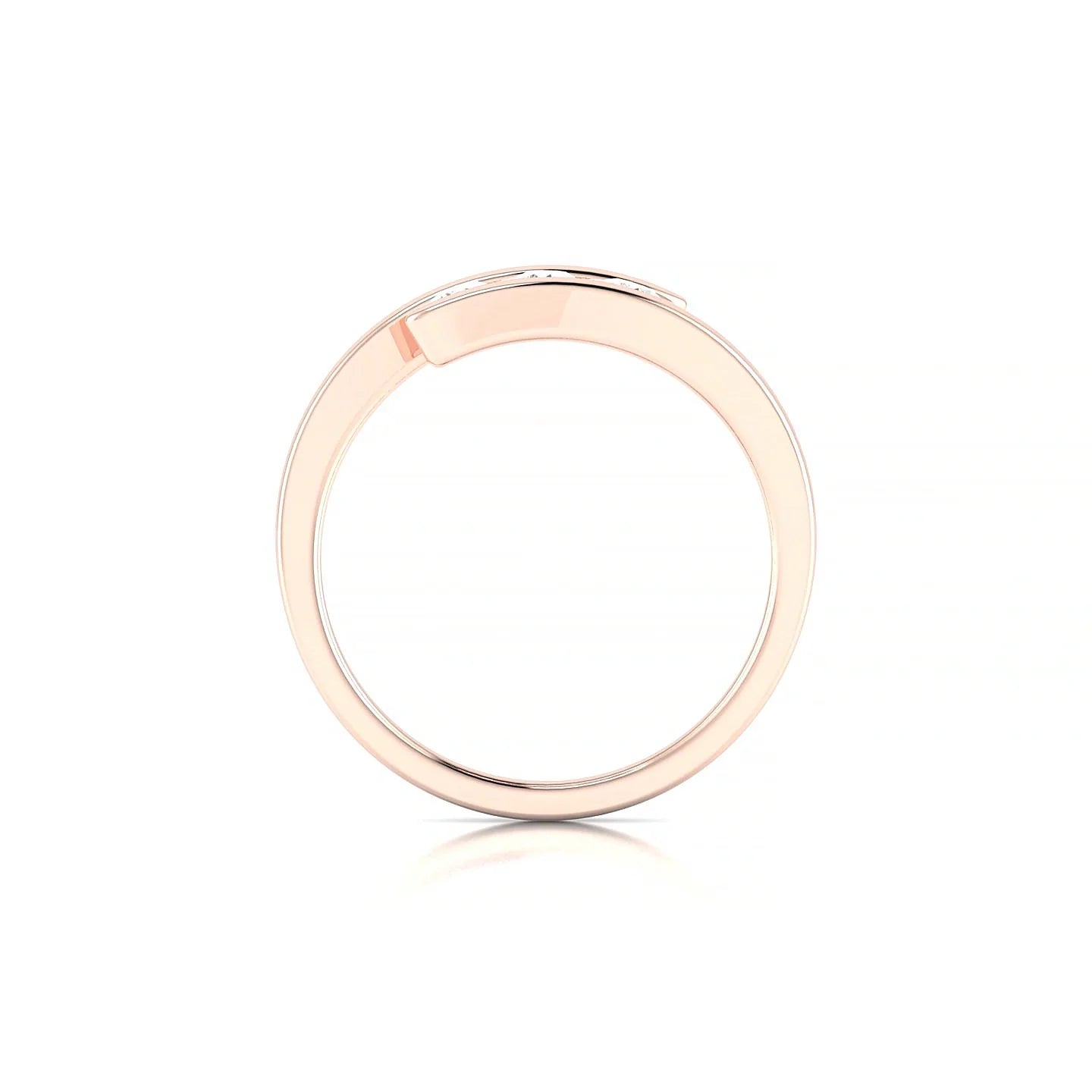 Flow | 18k Rose Gold 3 mm Round Diamond Ring