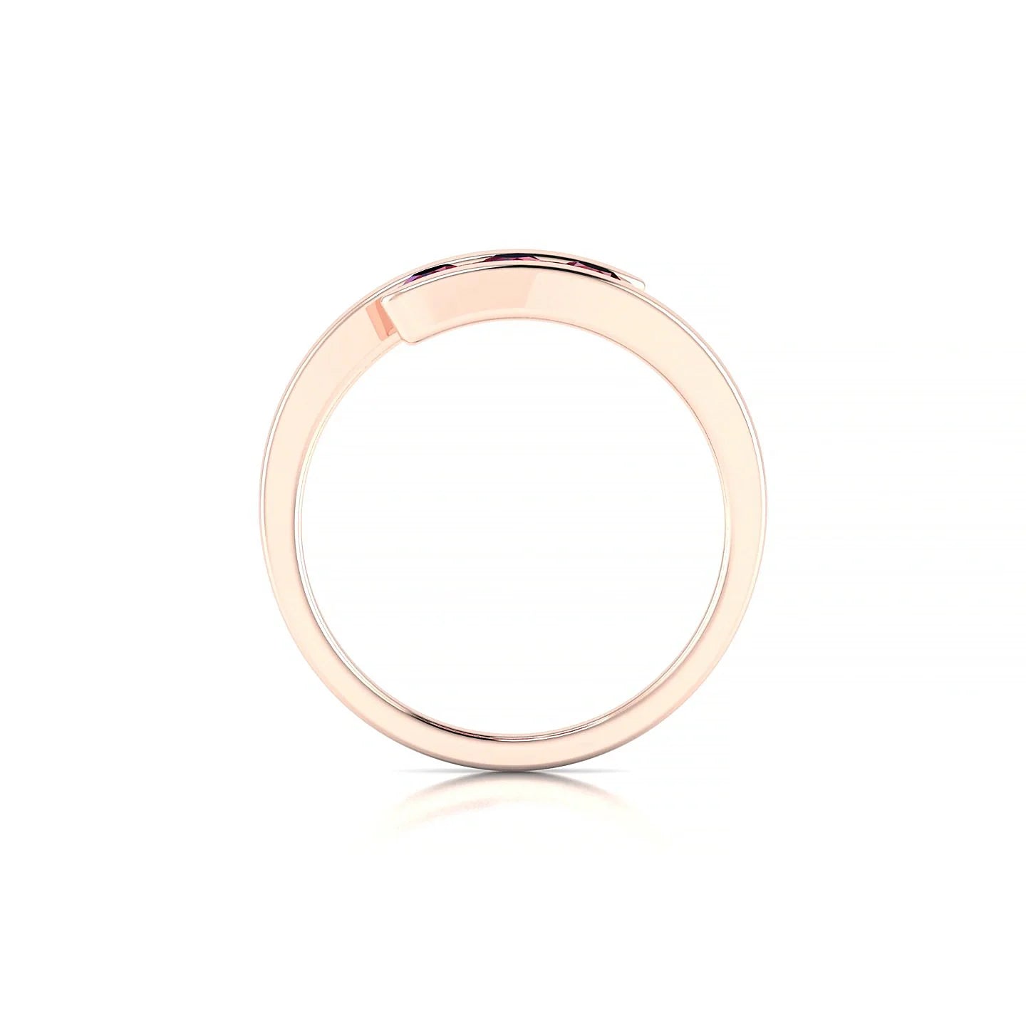 Flow | 18k Rose Gold 3 mm Round Ruby Ring