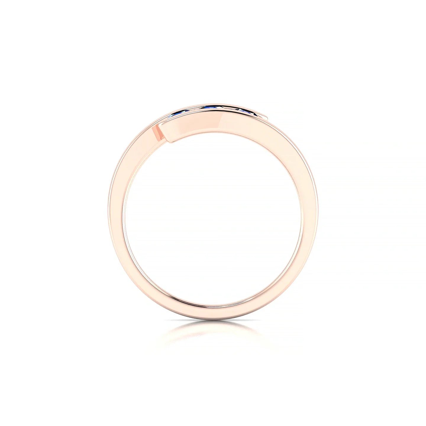 Flow | 18k Rose Gold 3 mm Round Sapphire Ring