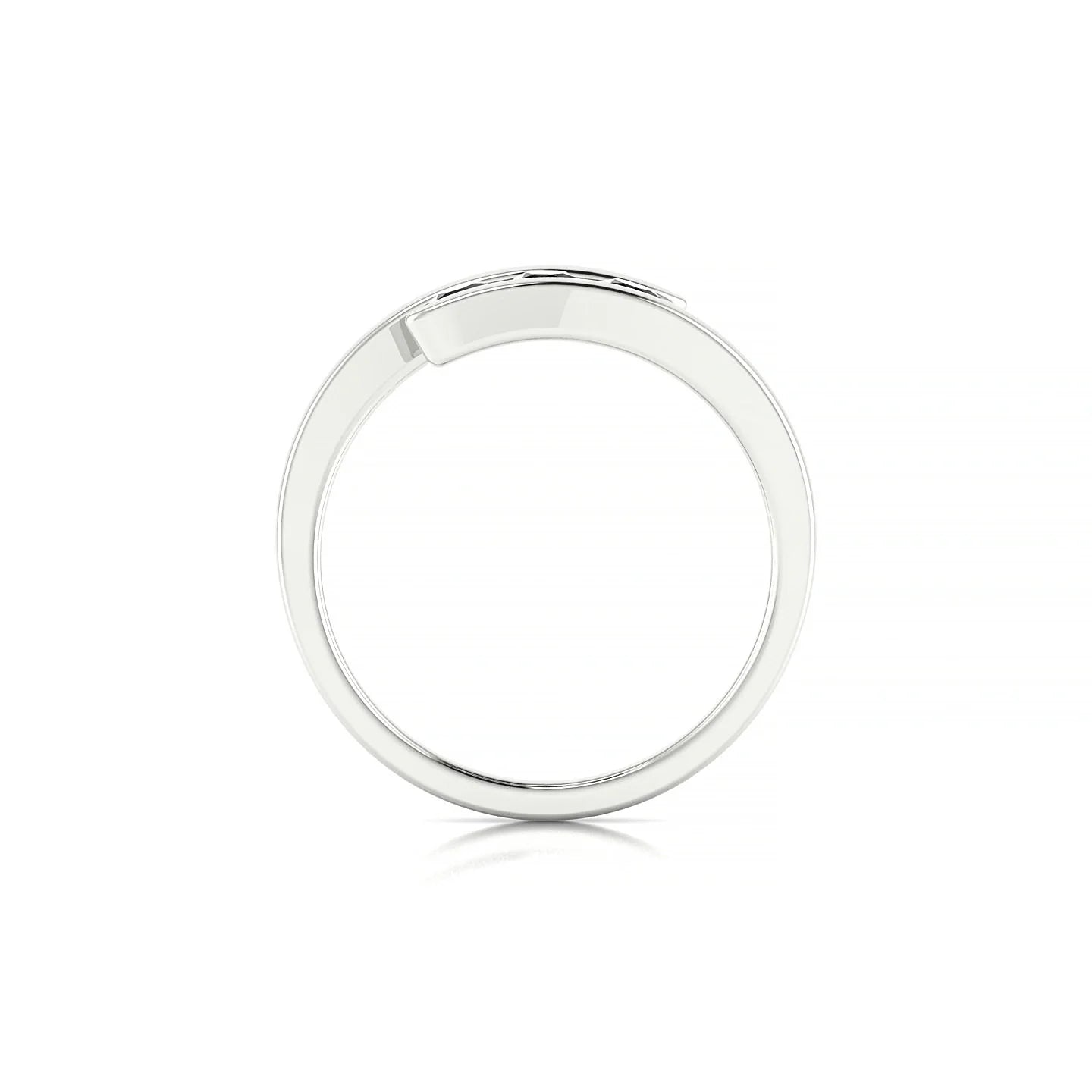 Flow | 18k White Gold 3 mm Round Black Diamond Ring