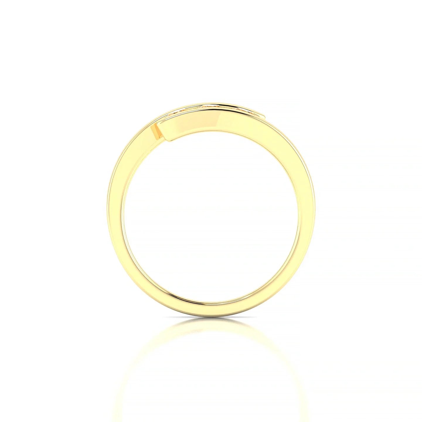 Flow | 18k Yellow Gold 3 mm Round Citrine Ring