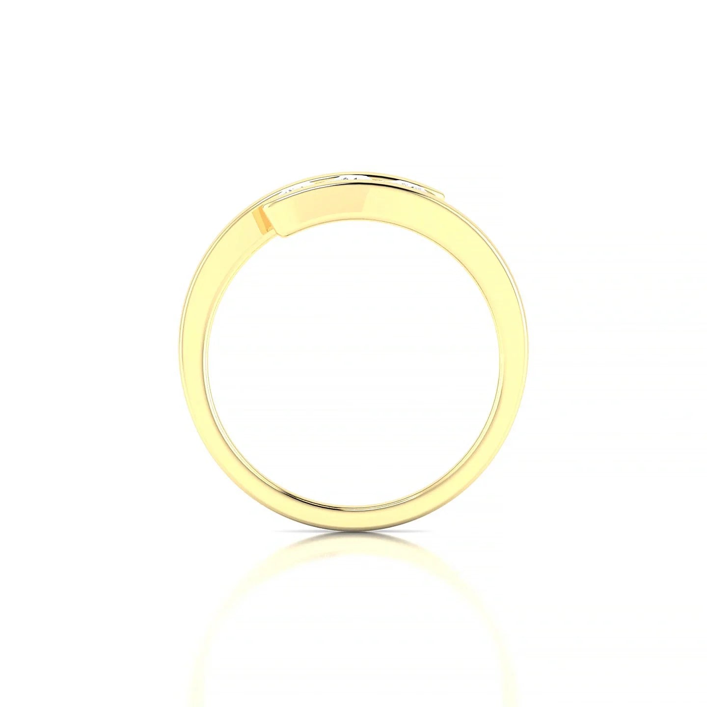 Flow | 18k Yellow Gold 3 mm Round Diamond Ring