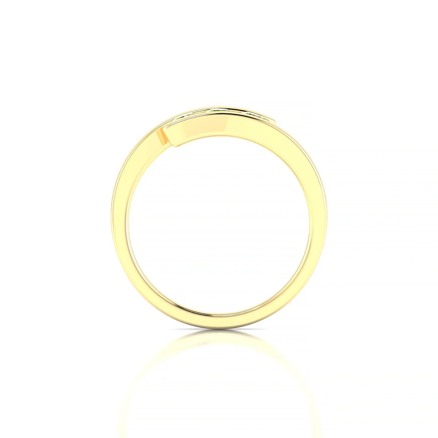 Flow | 18k Yellow Gold 3 mm Round Peridot Ring