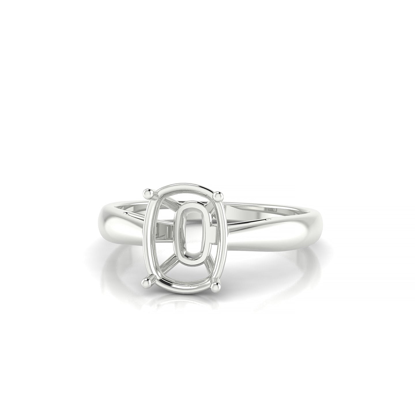 Forever Cushion 2-2.99 ct | 18k White Gold Solitaire Ring
