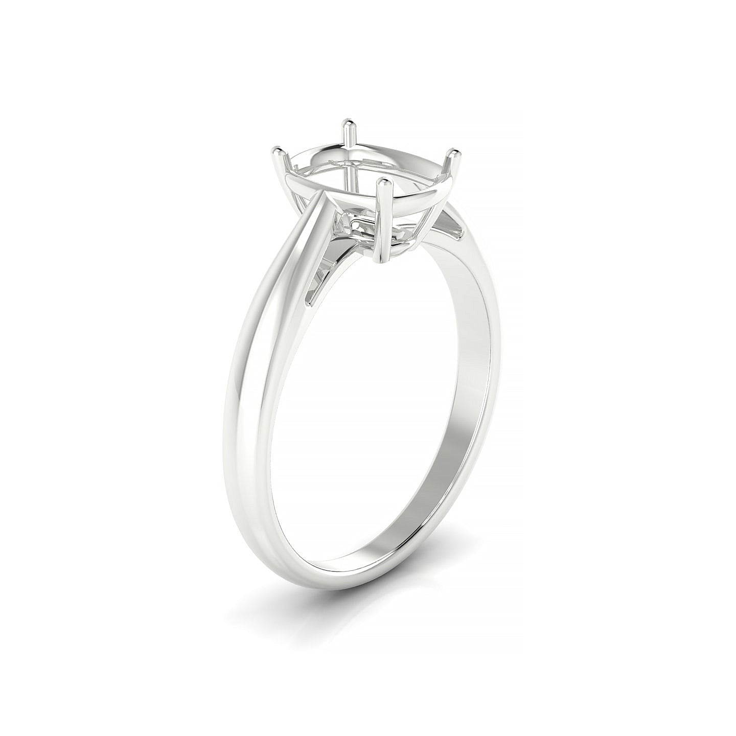 Forever Cushion 2-2.99 ct | 18k White Gold Solitaire Ring