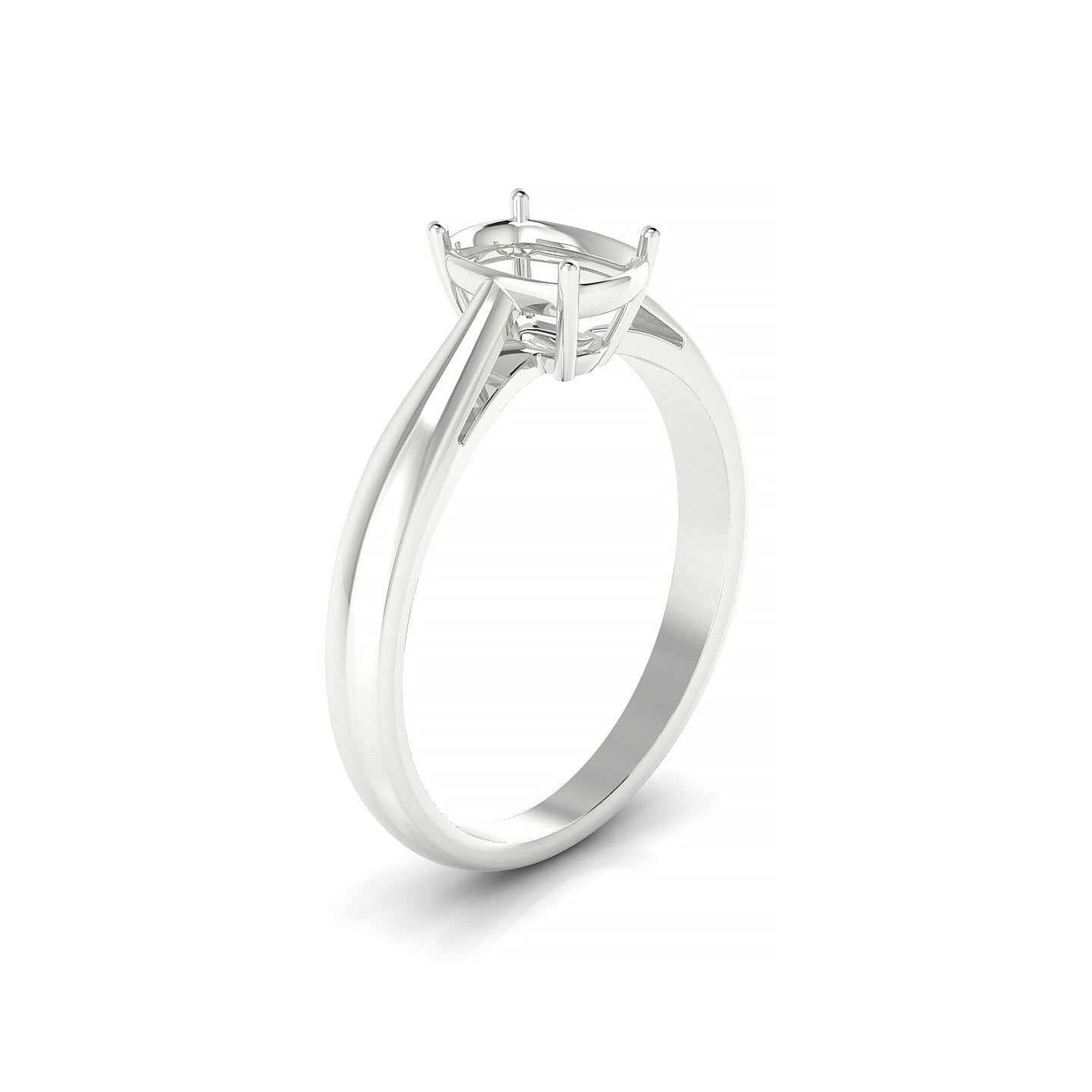 Forever Cushion 1-1.99 ct | 18k White Gold Solitaire Ring
