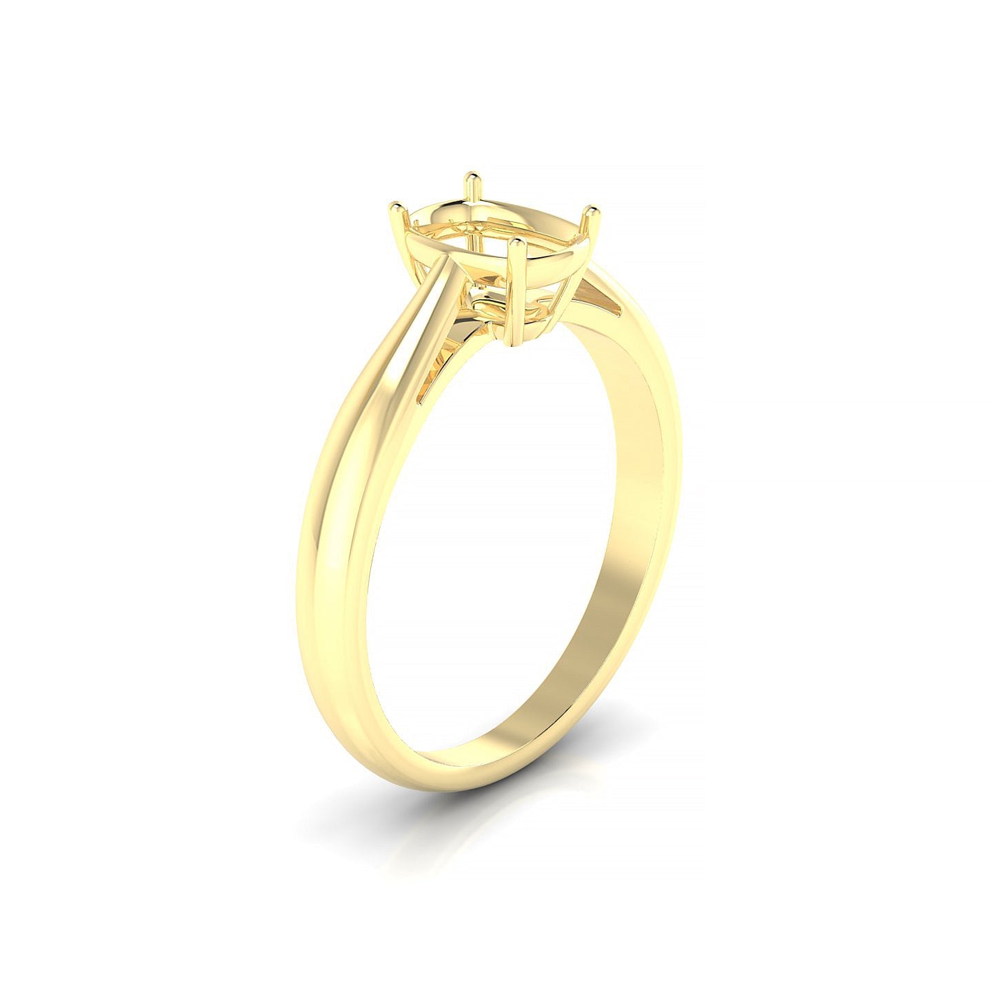 Forever Cushion 1-1.99 ct | 18k Yellow Gold Solitaire Ring