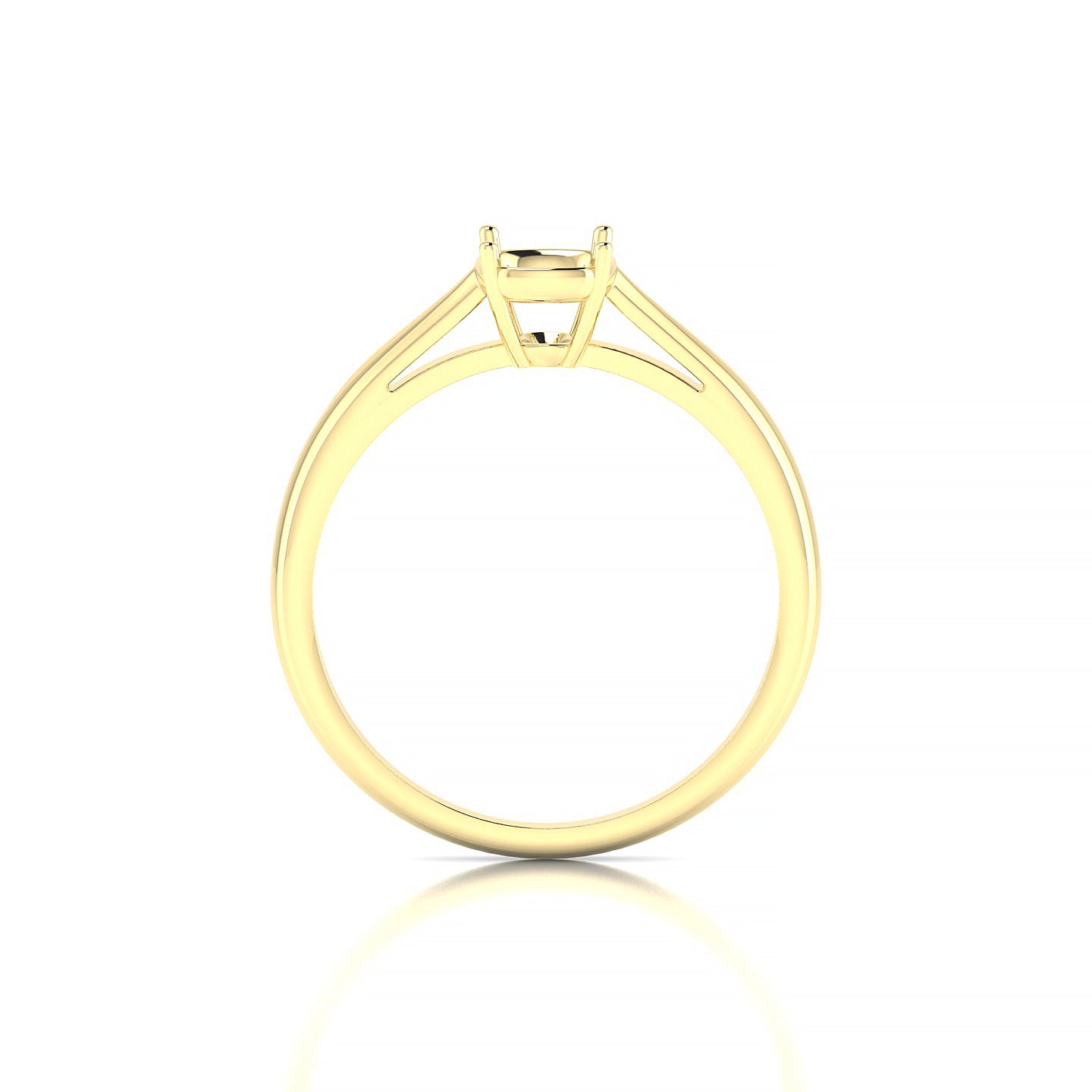 Forever Cushion 1-1.99 ct | 18k Yellow Gold Solitaire Ring